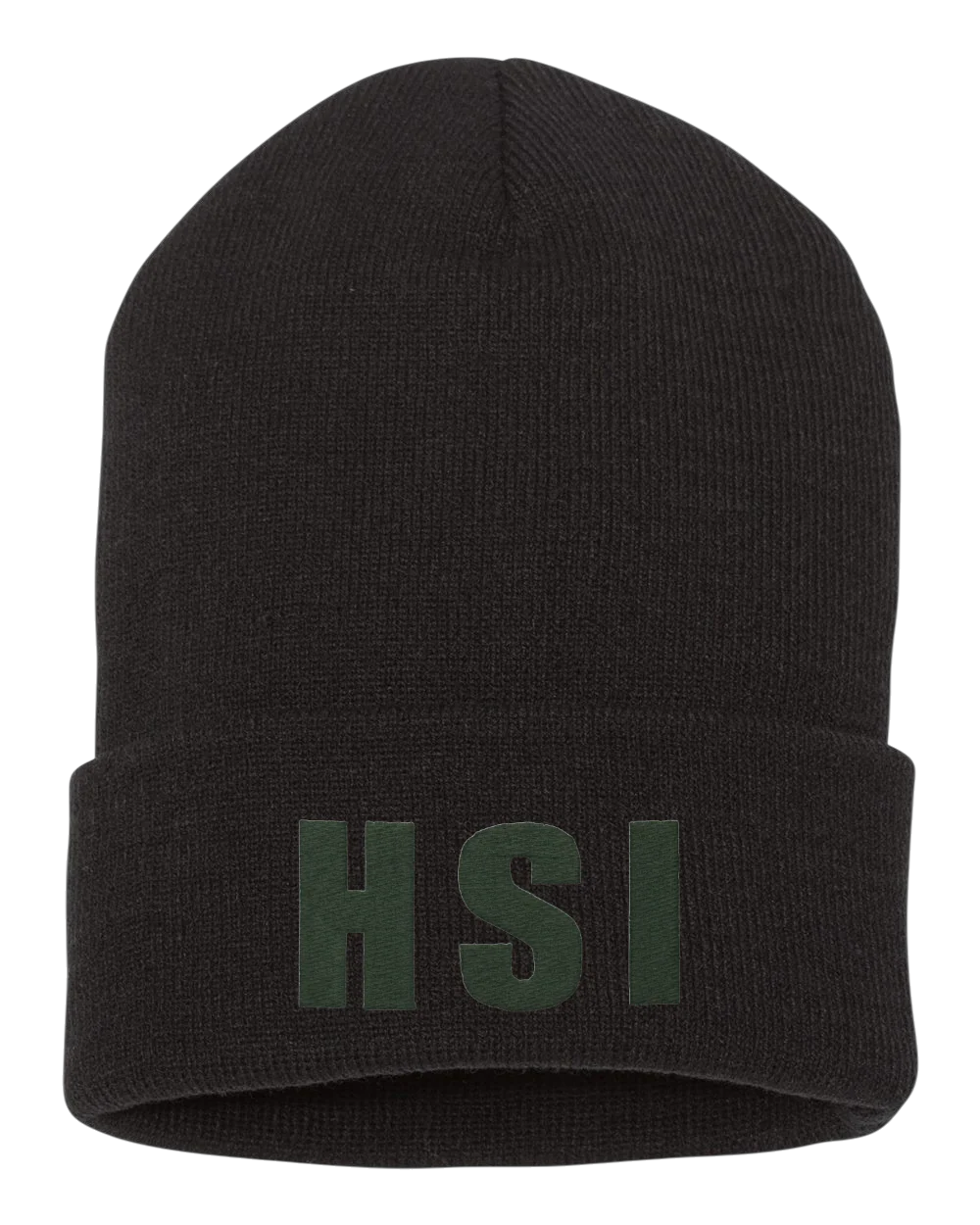 HSI LETTERS EMB ON BADGE CUFFED KNIT BEANIE - Image 5