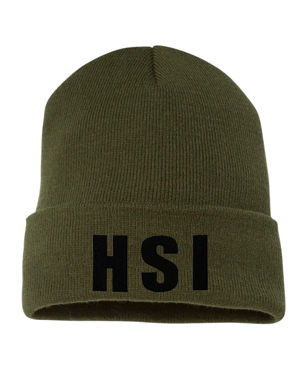HSI LETTERS EMB ON BADGE CUFFED KNIT BEANIE - Image 6