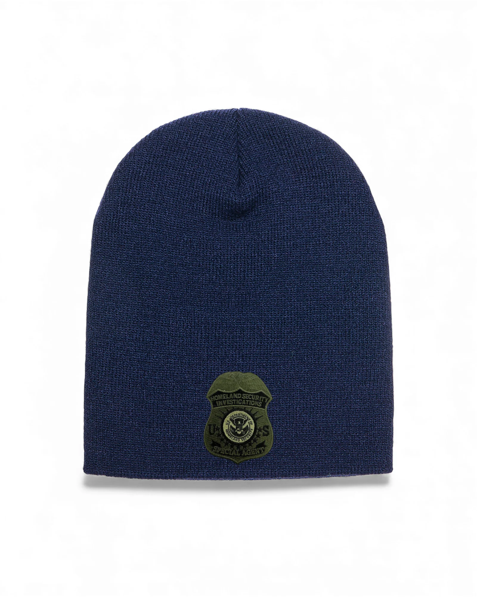 HSI SPECIAL AGENT BADGE SKULL KNIT BEANIE - Image 6