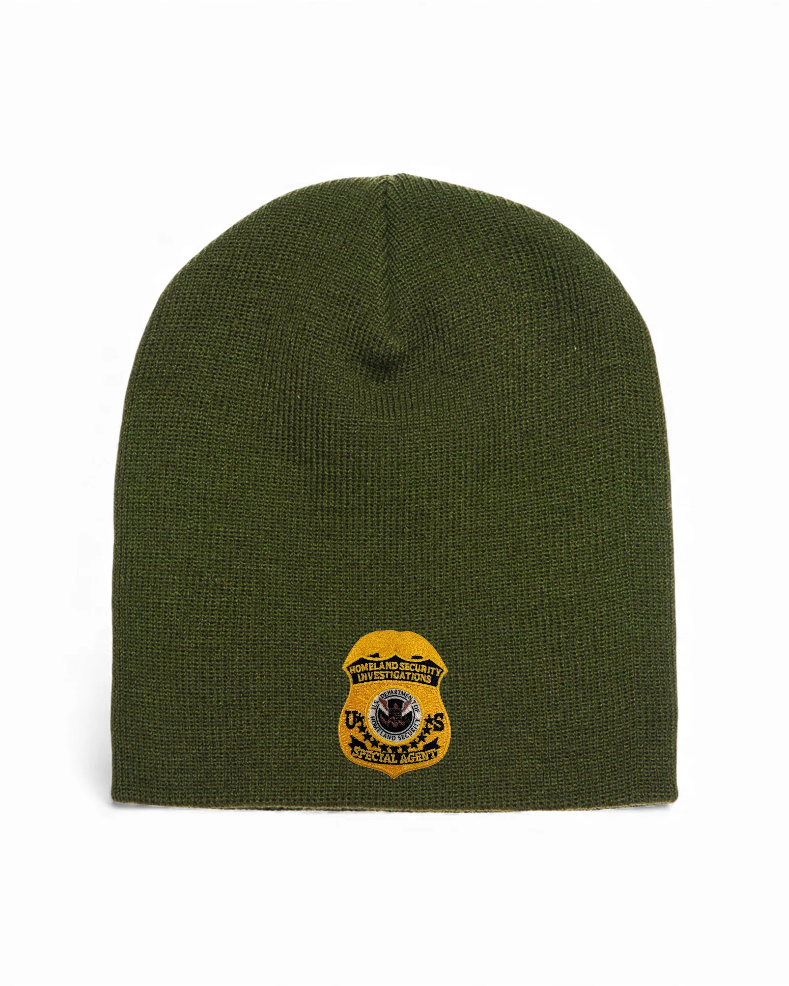 HSI SPECIAL AGENT BADGE SKULL KNIT BEANIE - Image 7