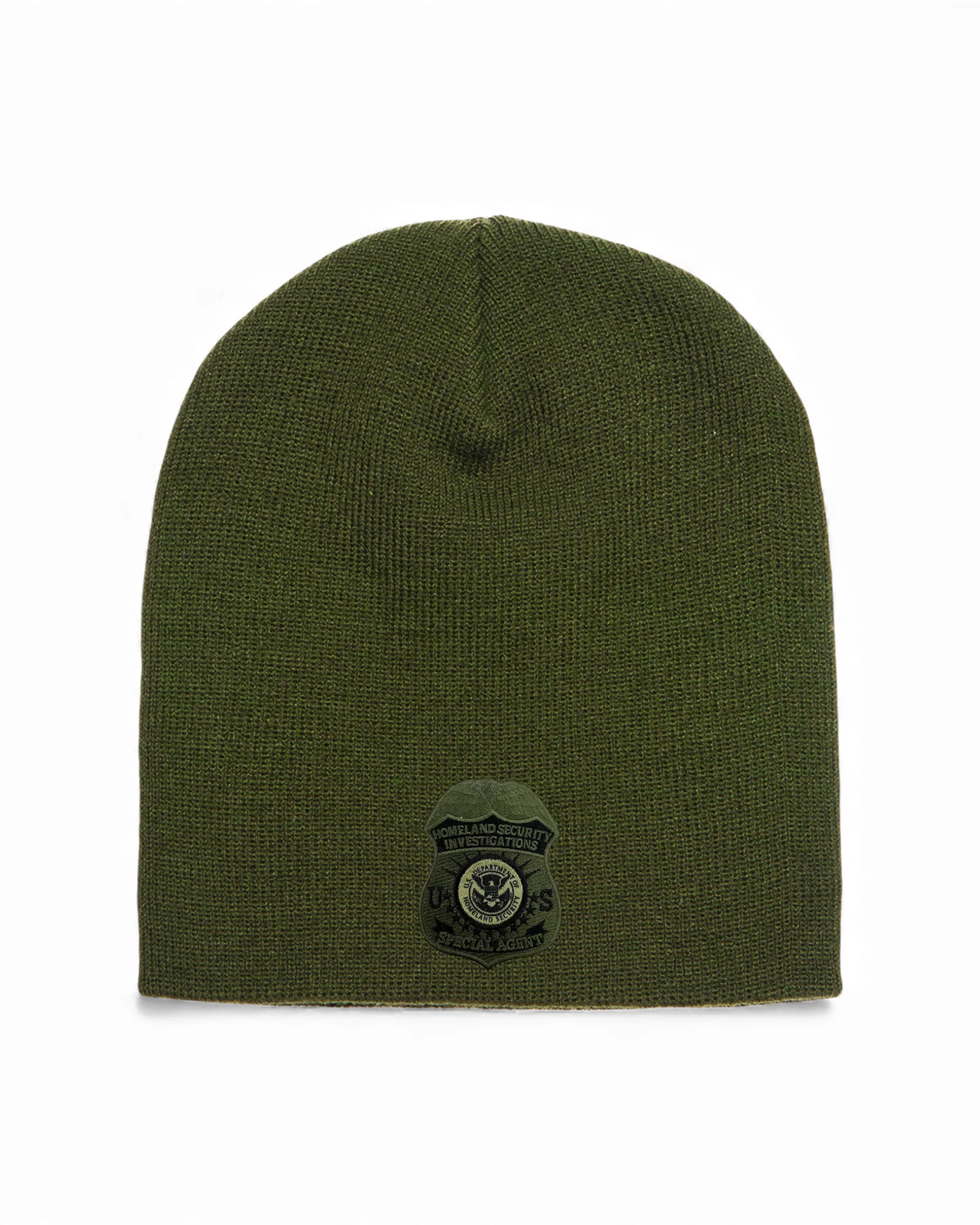 HSI SPECIAL AGENT BADGE SKULL KNIT BEANIE - Image 9