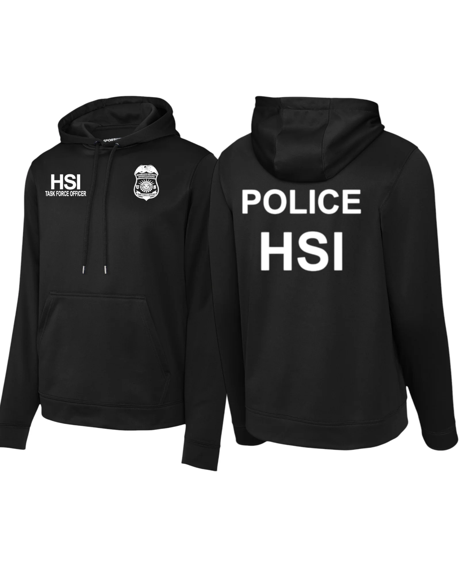 HSI TASK FORCE OFFICER WICKING HOODED SWEATSHIRT-F244 - Image 2