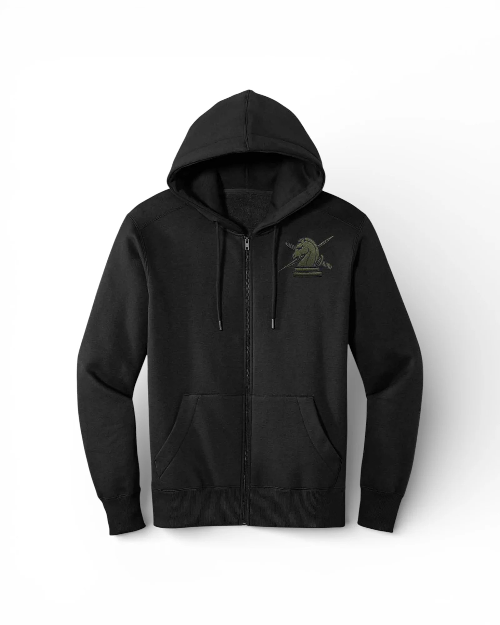 ICE FUGITIVE OPS (NO TEXT) EMBROIDERED ON FULL ZIP HOODED SWEATSHIRT-DT1103 - Image 7