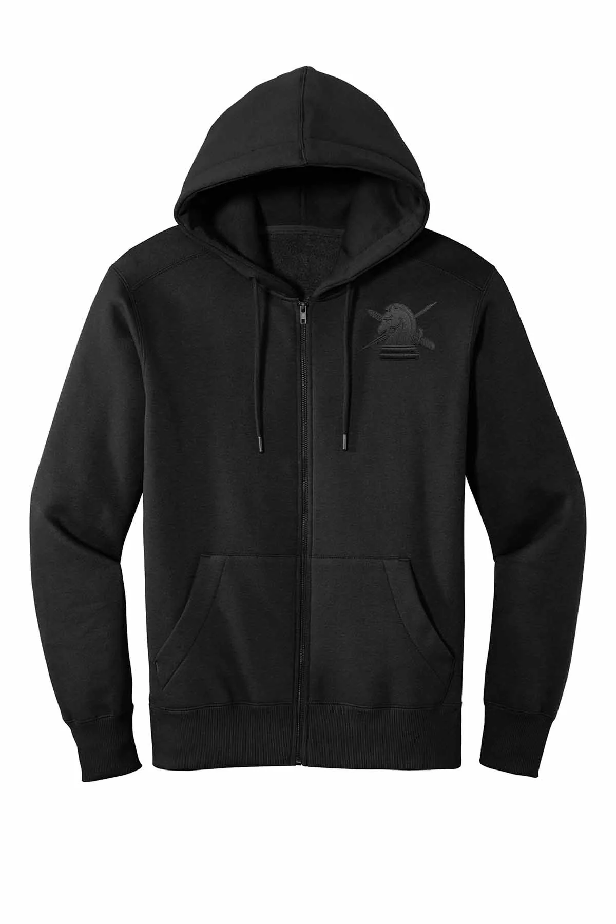 ICE FUGITIVE OPS (NO TEXT) EMBROIDERED ON FULL ZIP HOODED SWEATSHIRT-DT1103 - Image 9