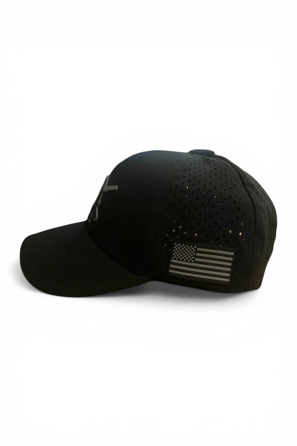 ICE FUG OPS PVC PATCH SCS BRAND PERFORATED MESH HAT GREY/BLACK PVC FLAG - Image 3
