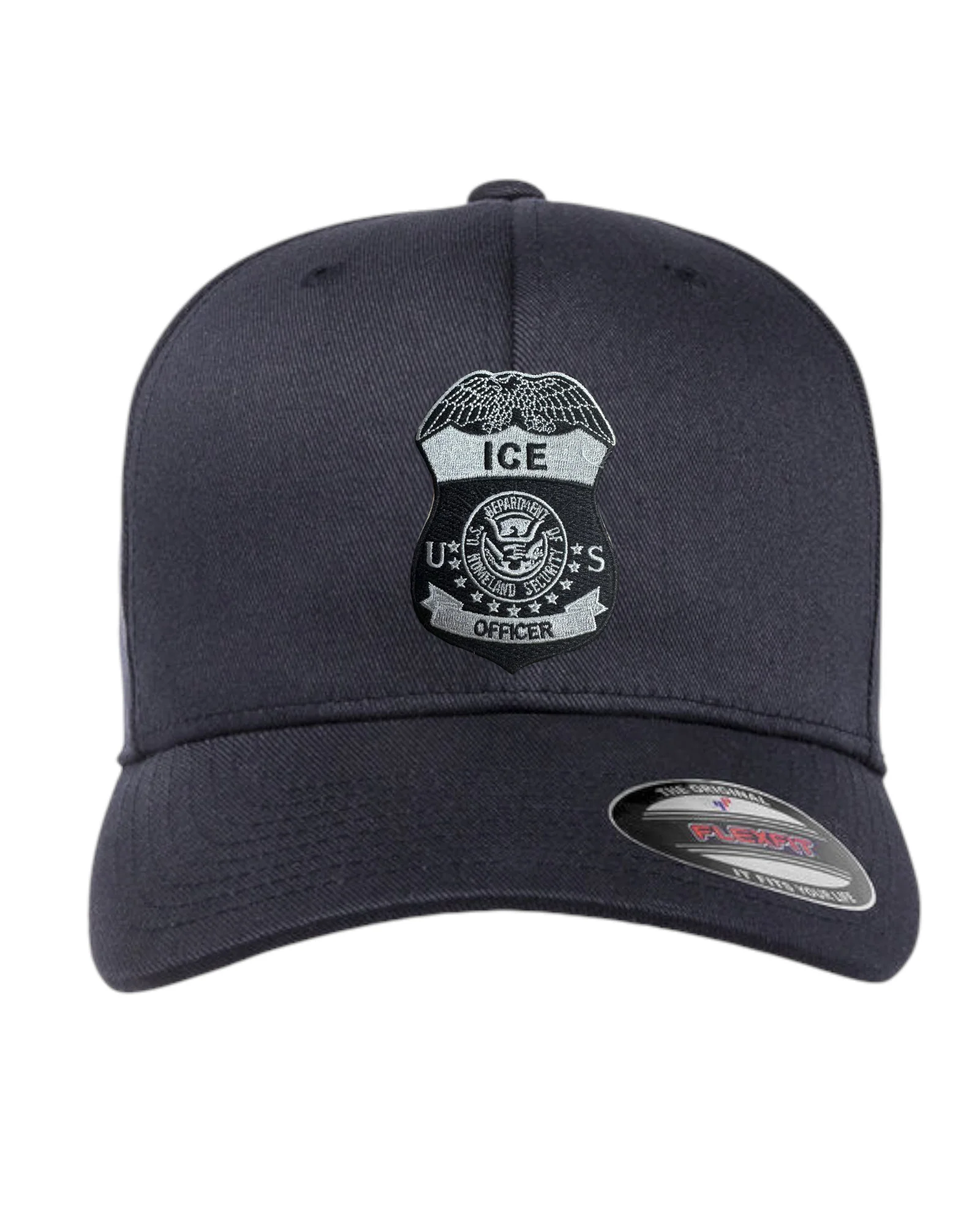 ICE OFFICER BADGE FLEXFIT HAT - Image 16
