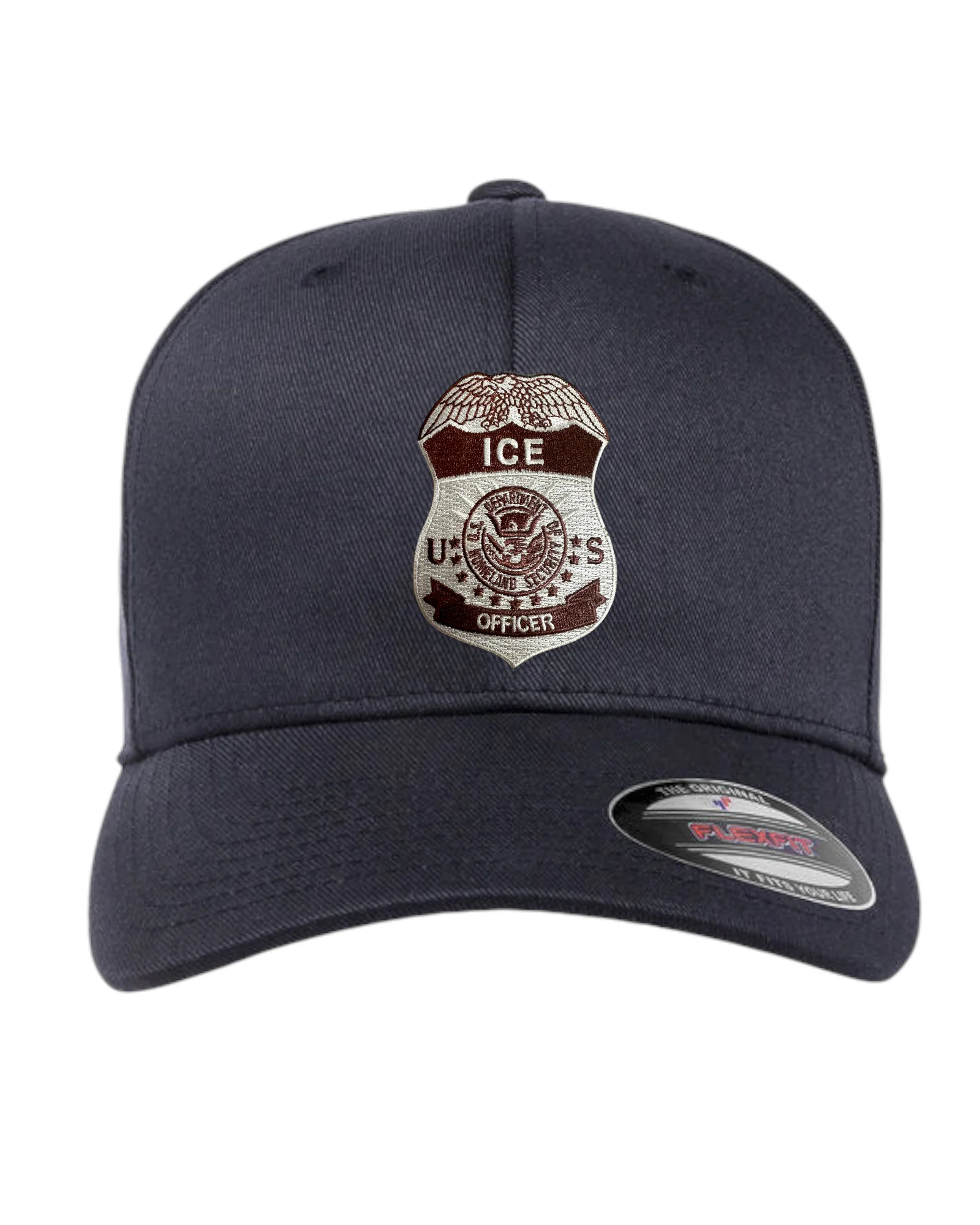 ICE OFFICER BADGE FLEXFIT HAT - Image 9