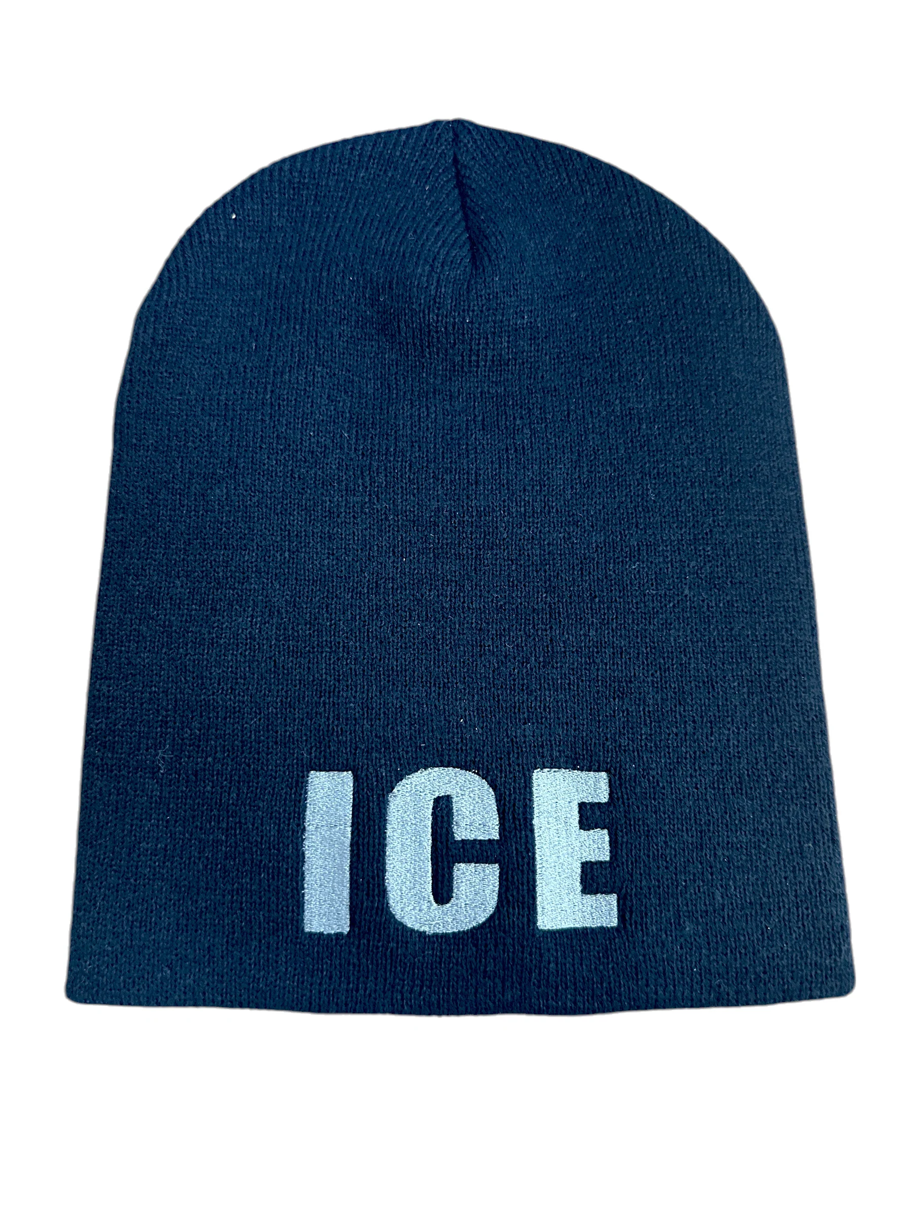 ICE (Letters Embroidered) SKULL KNIT BEANIE - Image 4