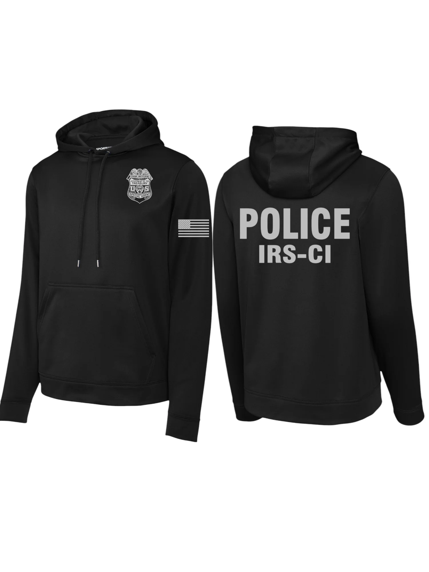 IRS WICKING HOODIE-BLACK/GREYINK-F244 - Image 2