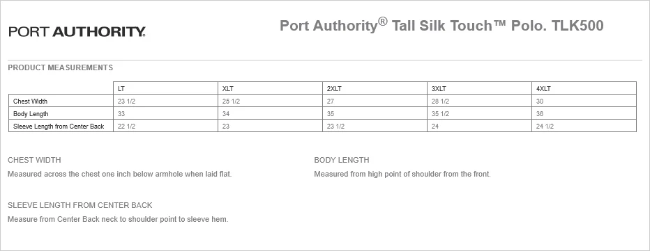 MEN'S TALL PORT AUTHORITY POLO - K500 - Image 13