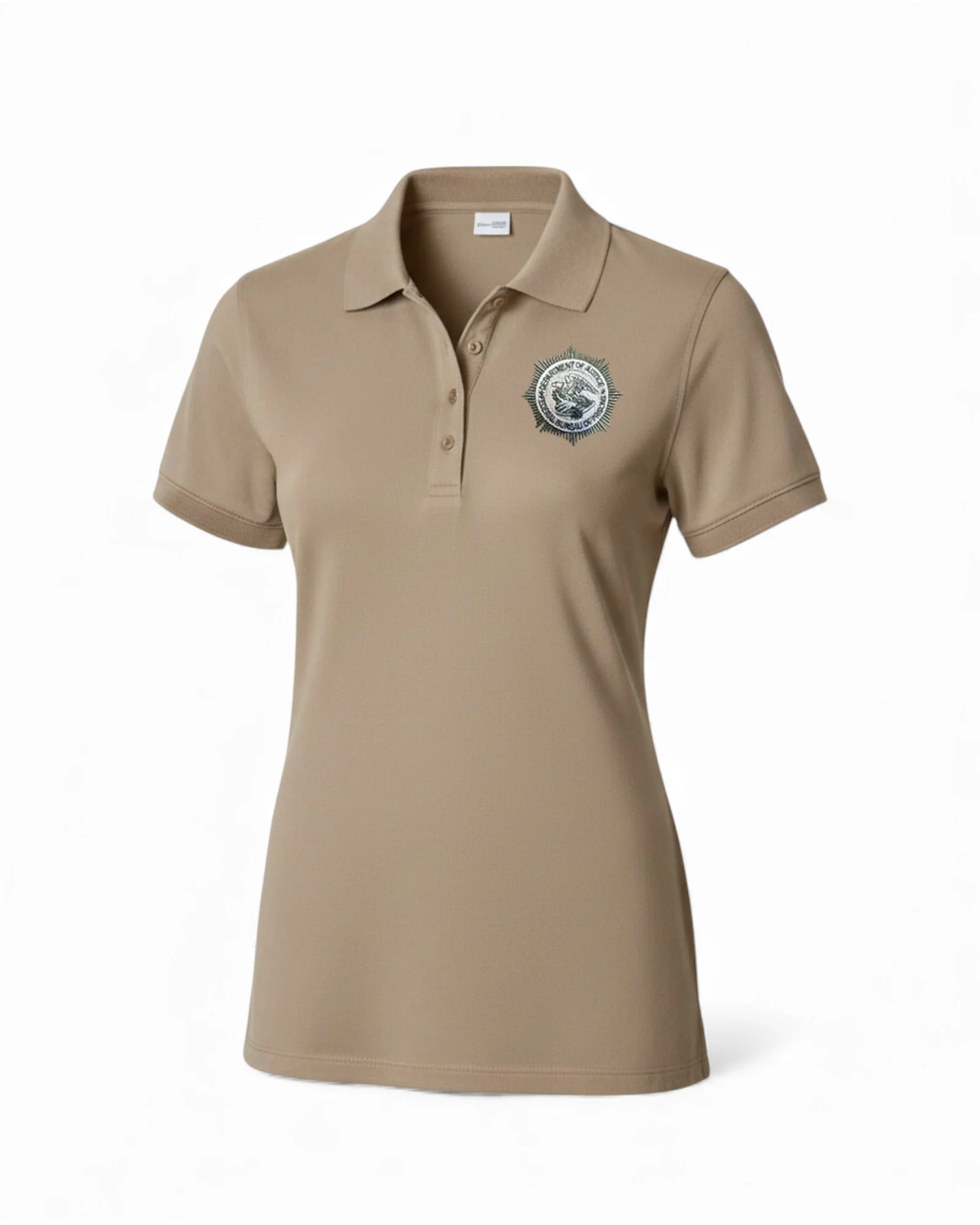 LADIES BOP WORKWEAR PRO POLO SHIRT TAN/OD GREEN-CS419