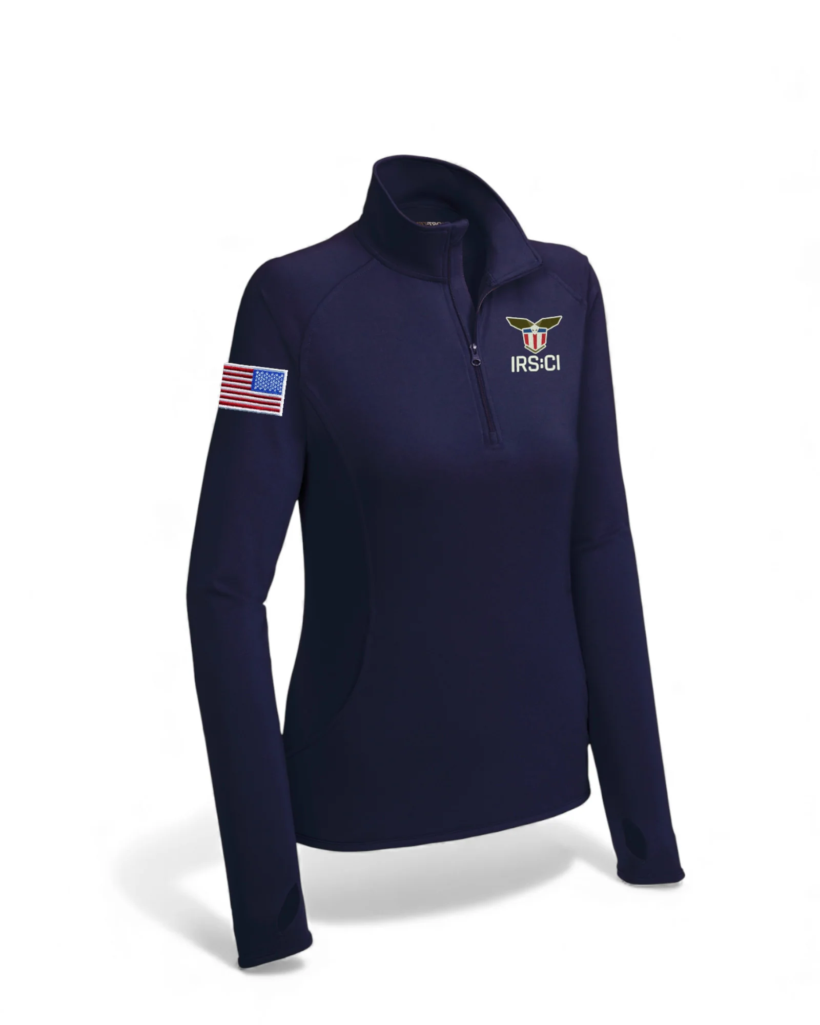 LADIE'S IRS CI S/A SEAL W/ REV MULTI FLAG 1/4 ZIP PULLOVER-LST850 - Image 2
