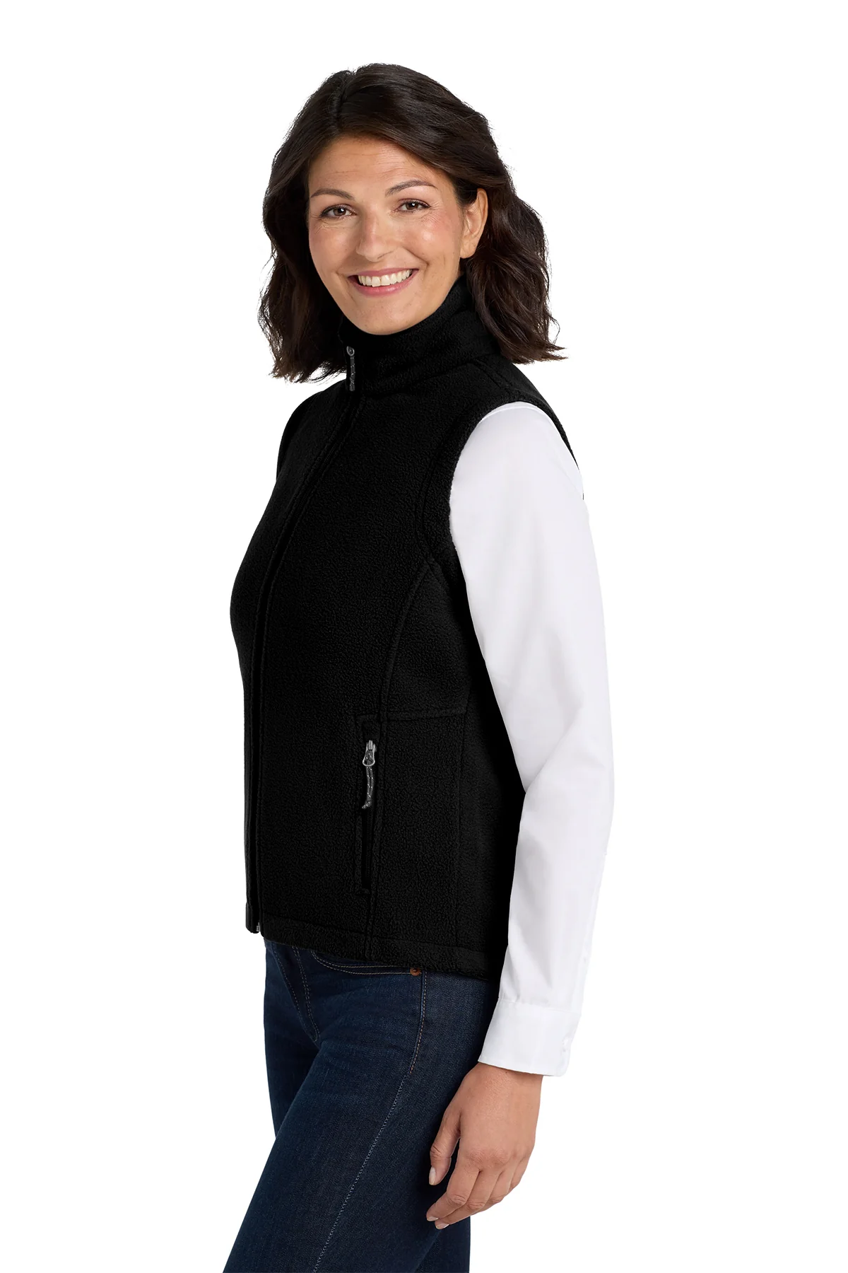 LADIES PORT AUTHORITY FLEECE VEST-L219 - Image 4