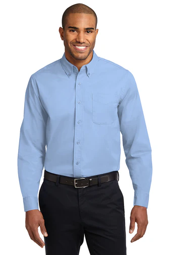 LONG SLEEVE TALL MEN'S BUTTON SHIRT TLS608 - Image 5