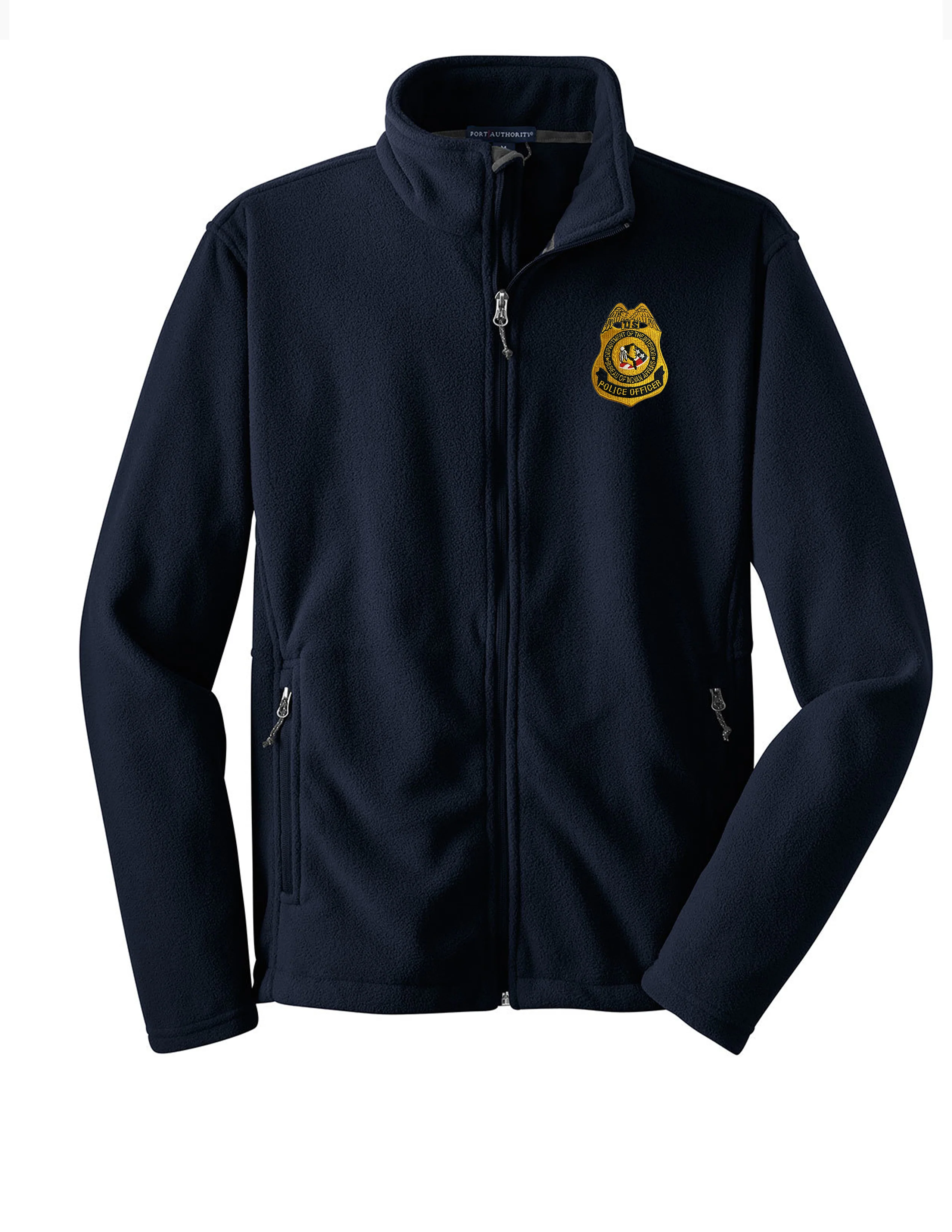 MEN'S BIA POLICE OFFICER BADGE FLEECE JACKET-F217 - Image 3