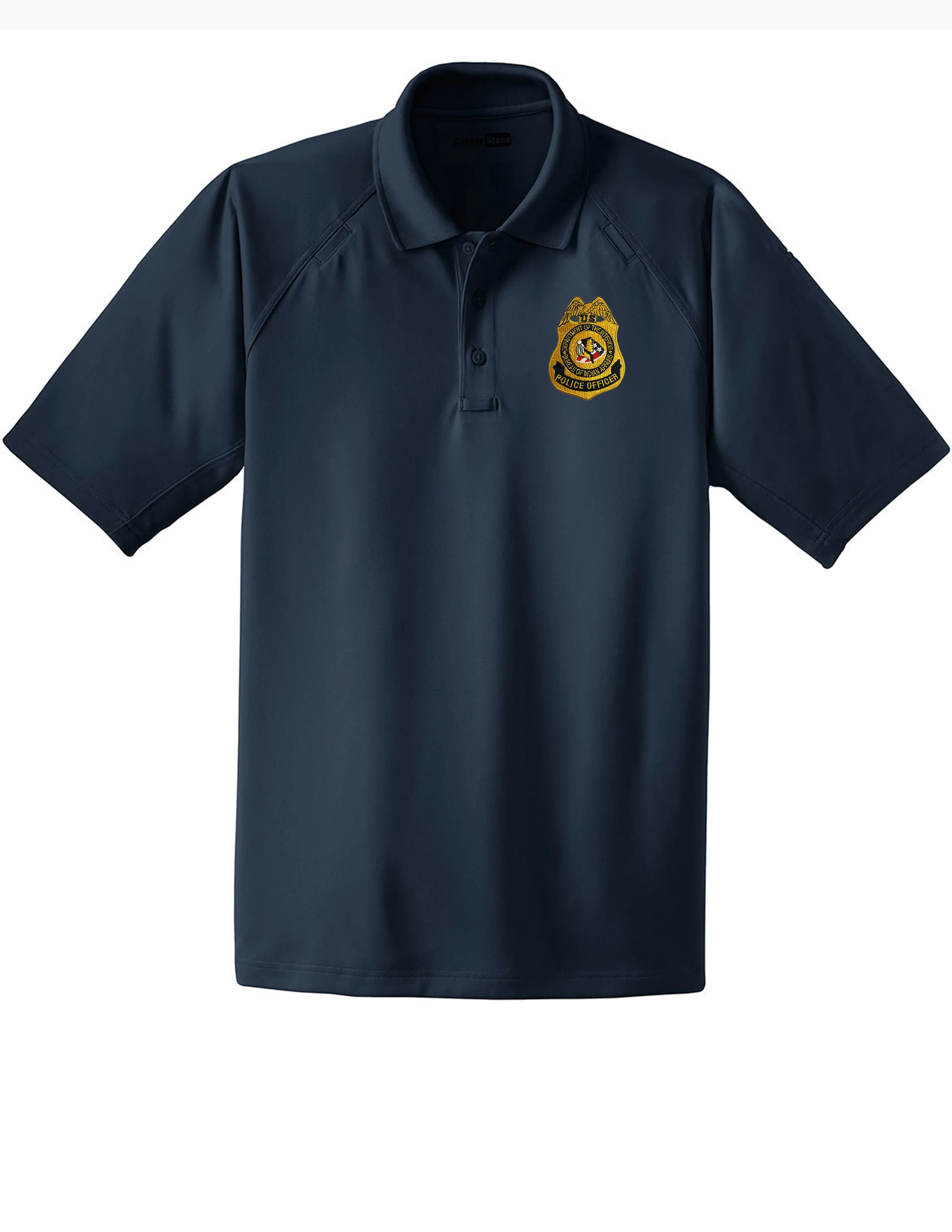 MEN'S BIA POLICE OFFICER BADGE POLO-CS410 - Image 3