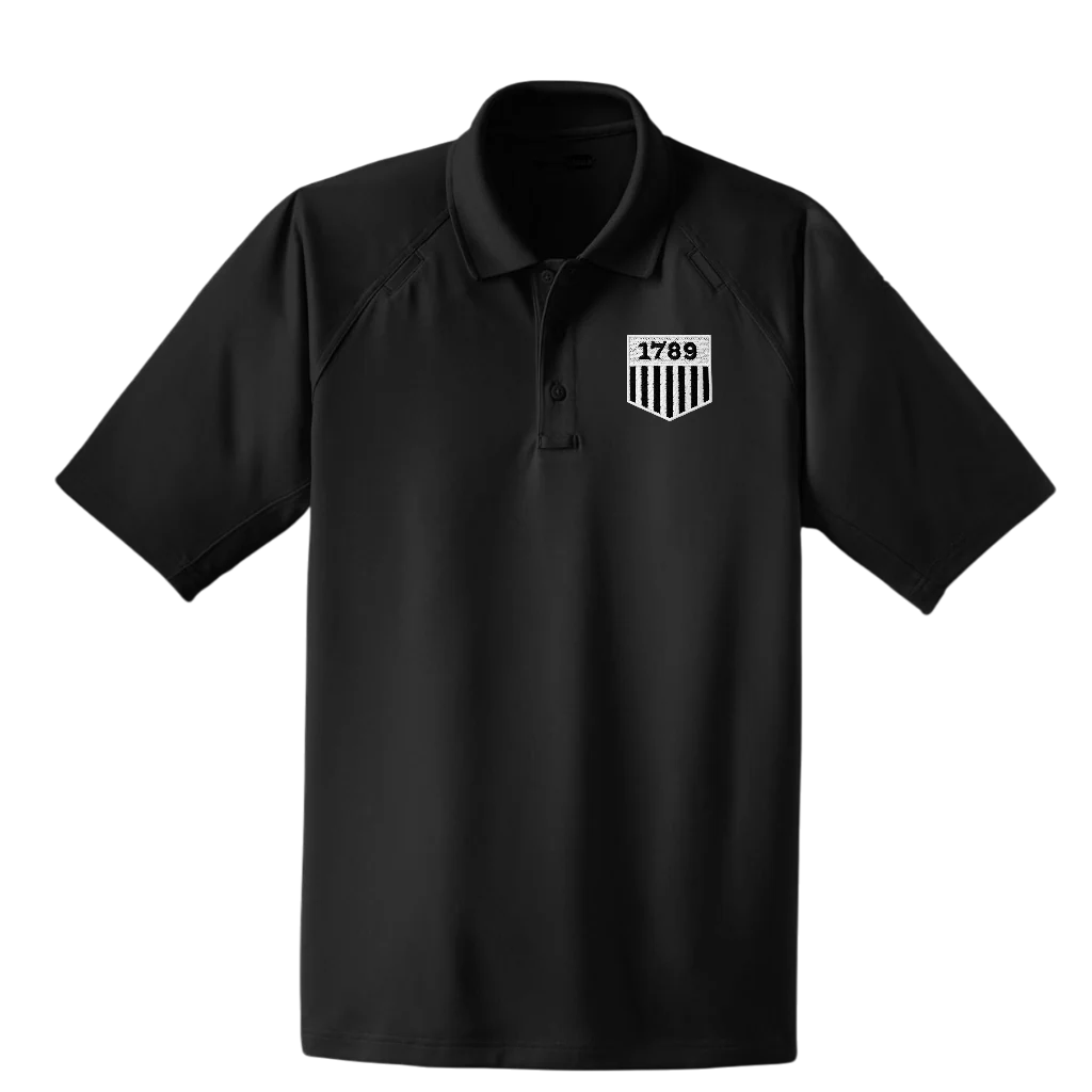 MEN'S CORNERSTONE TACTICAL POLO W/ EMB 1789 SHIELD-CS410