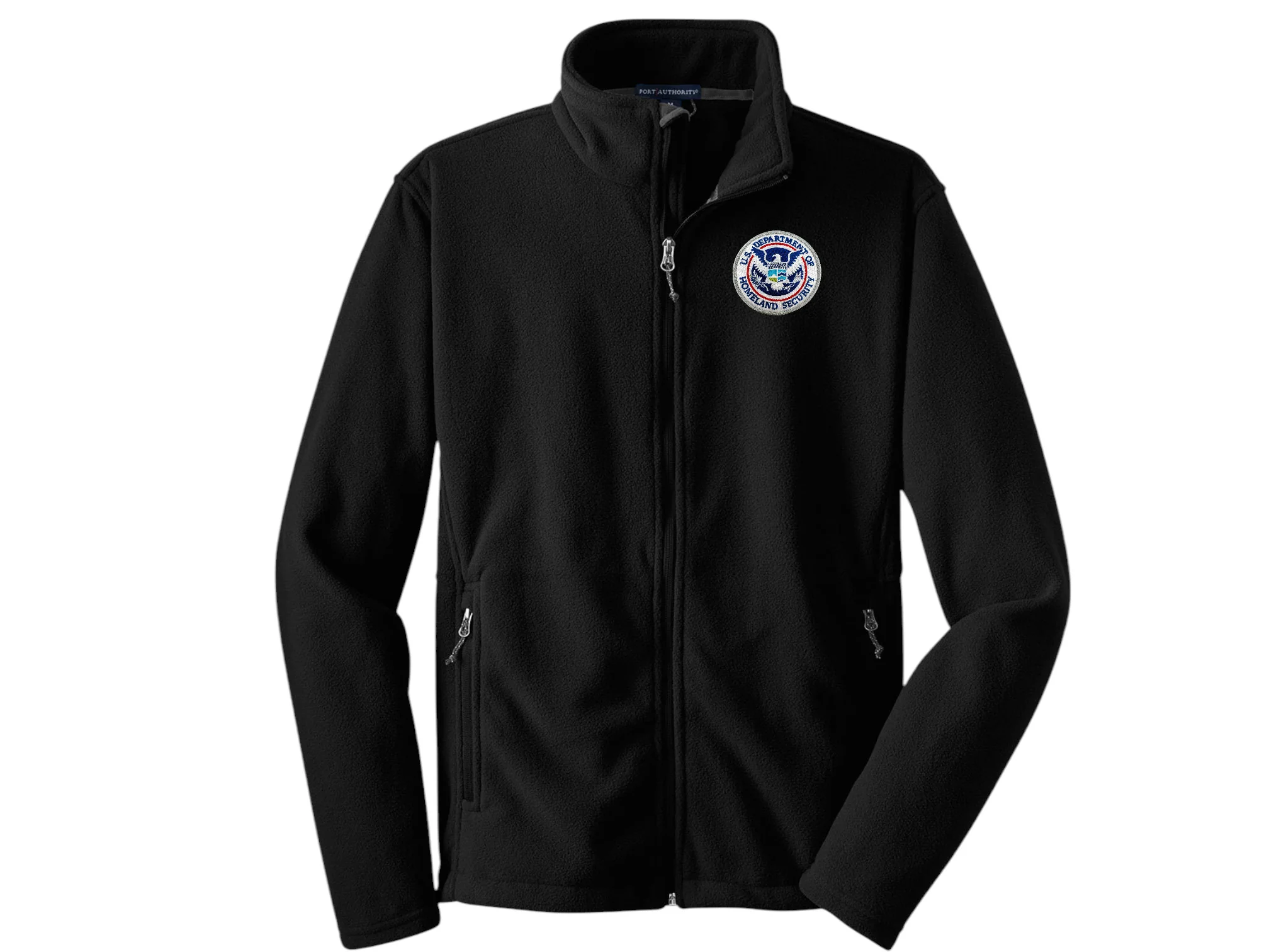 MEN'S FLEECE FULL ZIP JACKET DHS SEAL EMBROIDERED