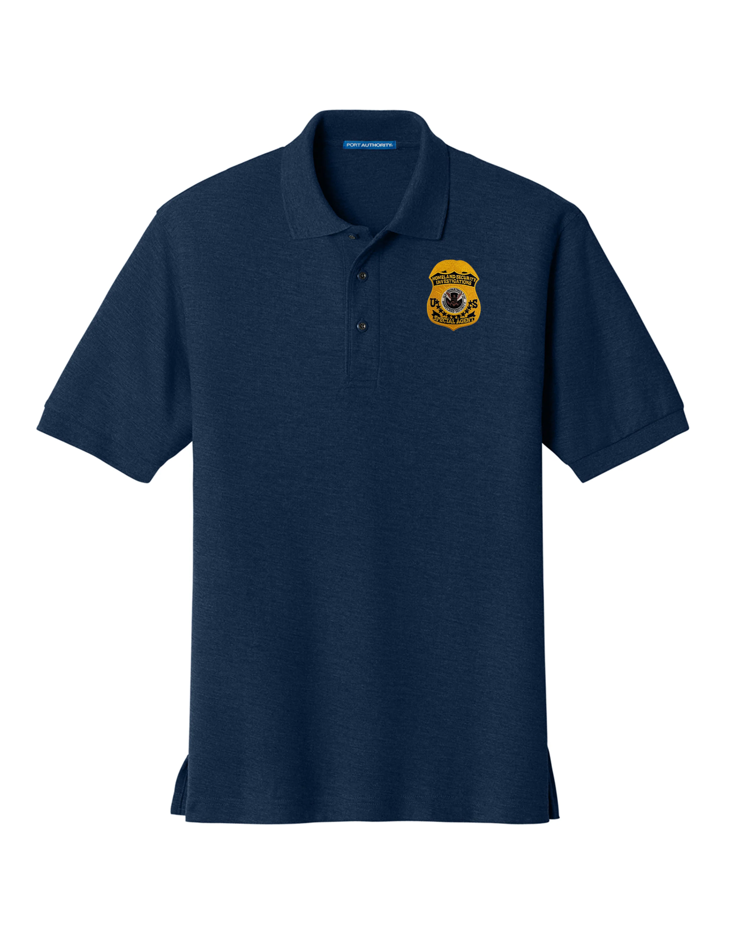 MEN'S HSI S/A BADGE PORT AUTHORITY POLO - K500