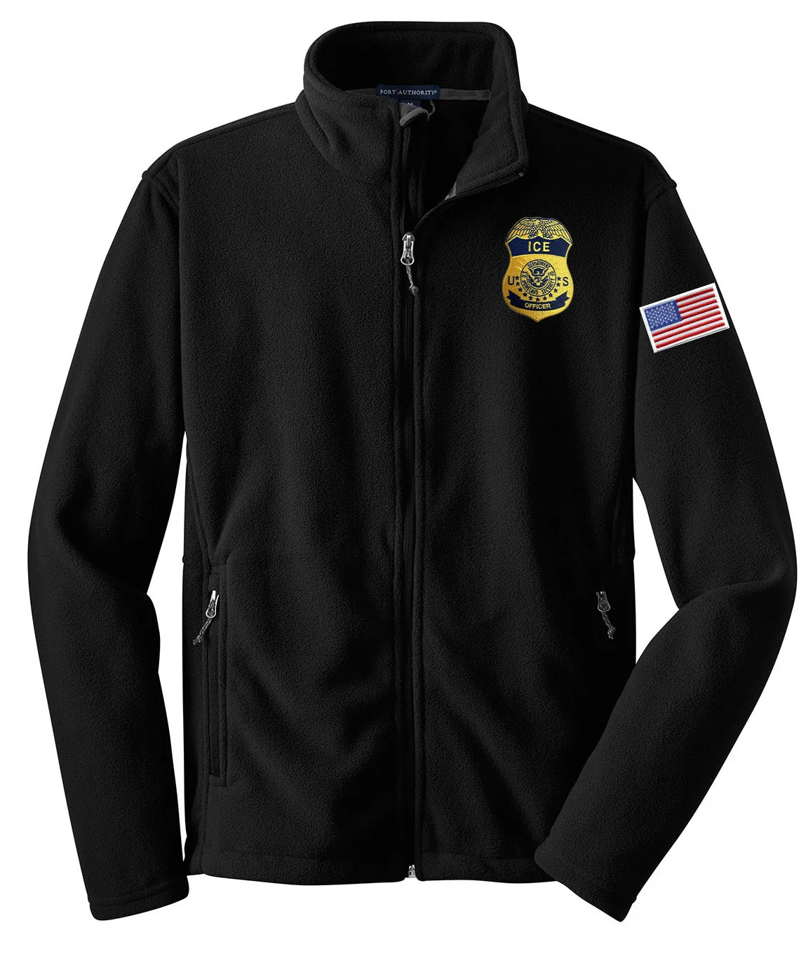 MEN'S ICE OFFICER BADGE FLEECE FULL ZIP JACKET-F217 - Image 2