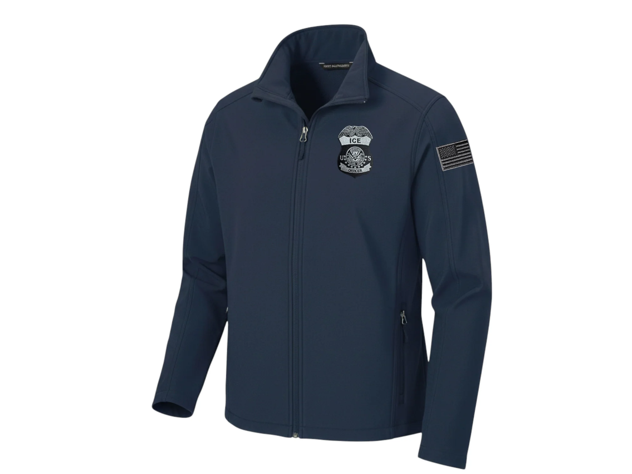 MEN'S ICE OFFICER BADGE SOFT SHELL JACKET-J317 - Image 10