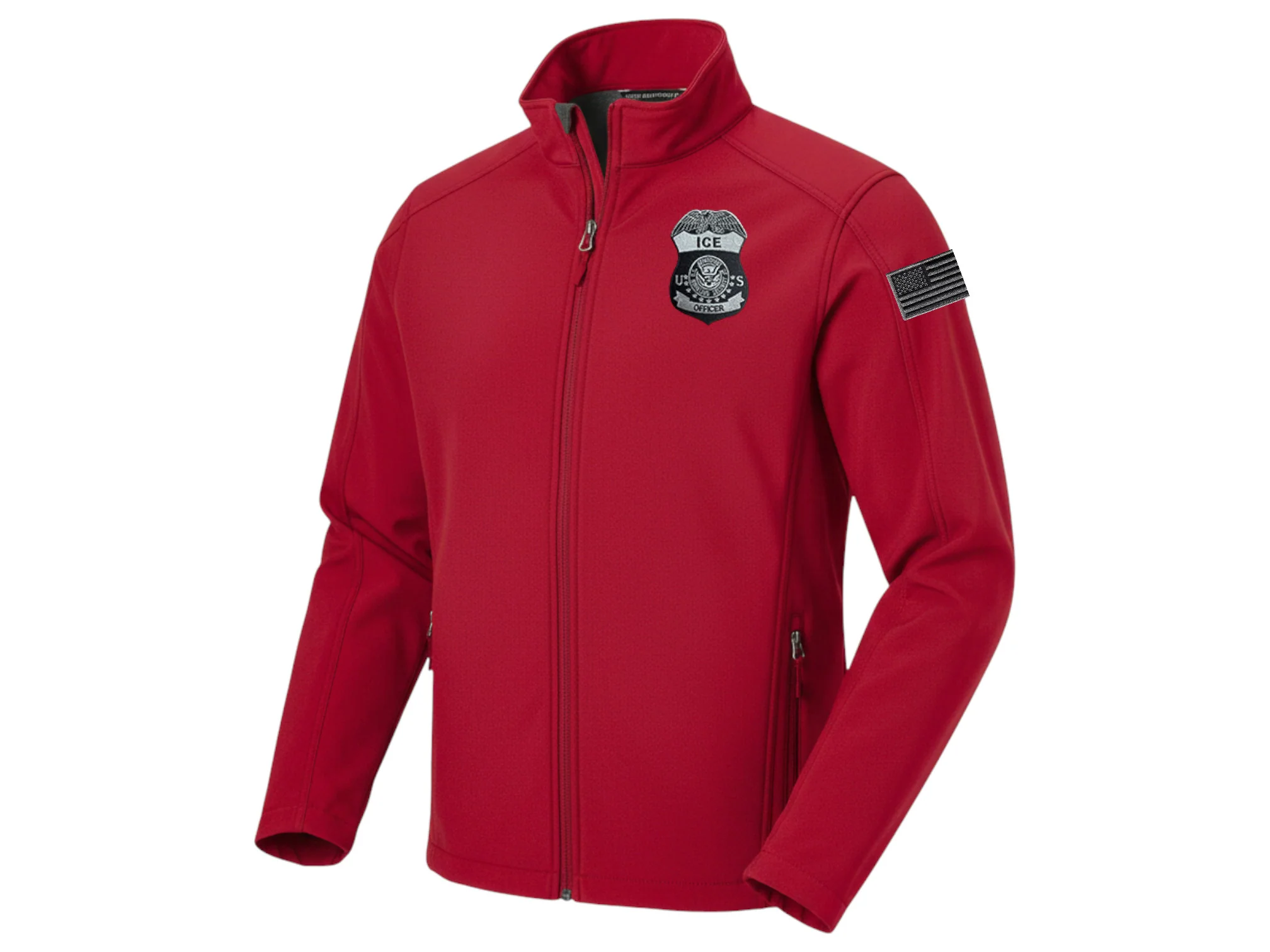 MEN'S ICE OFFICER BADGE SOFT SHELL JACKET-J317 - Image 12