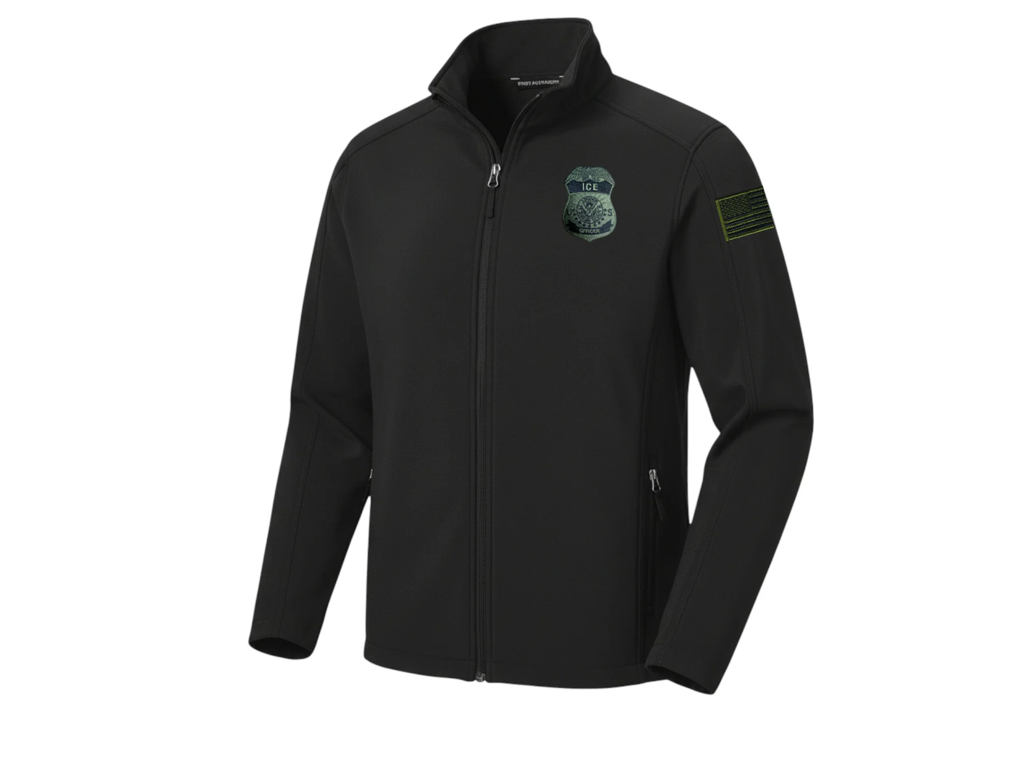 MEN'S ICE OFFICER BADGE SOFT SHELL JACKET-J317 - Image 13