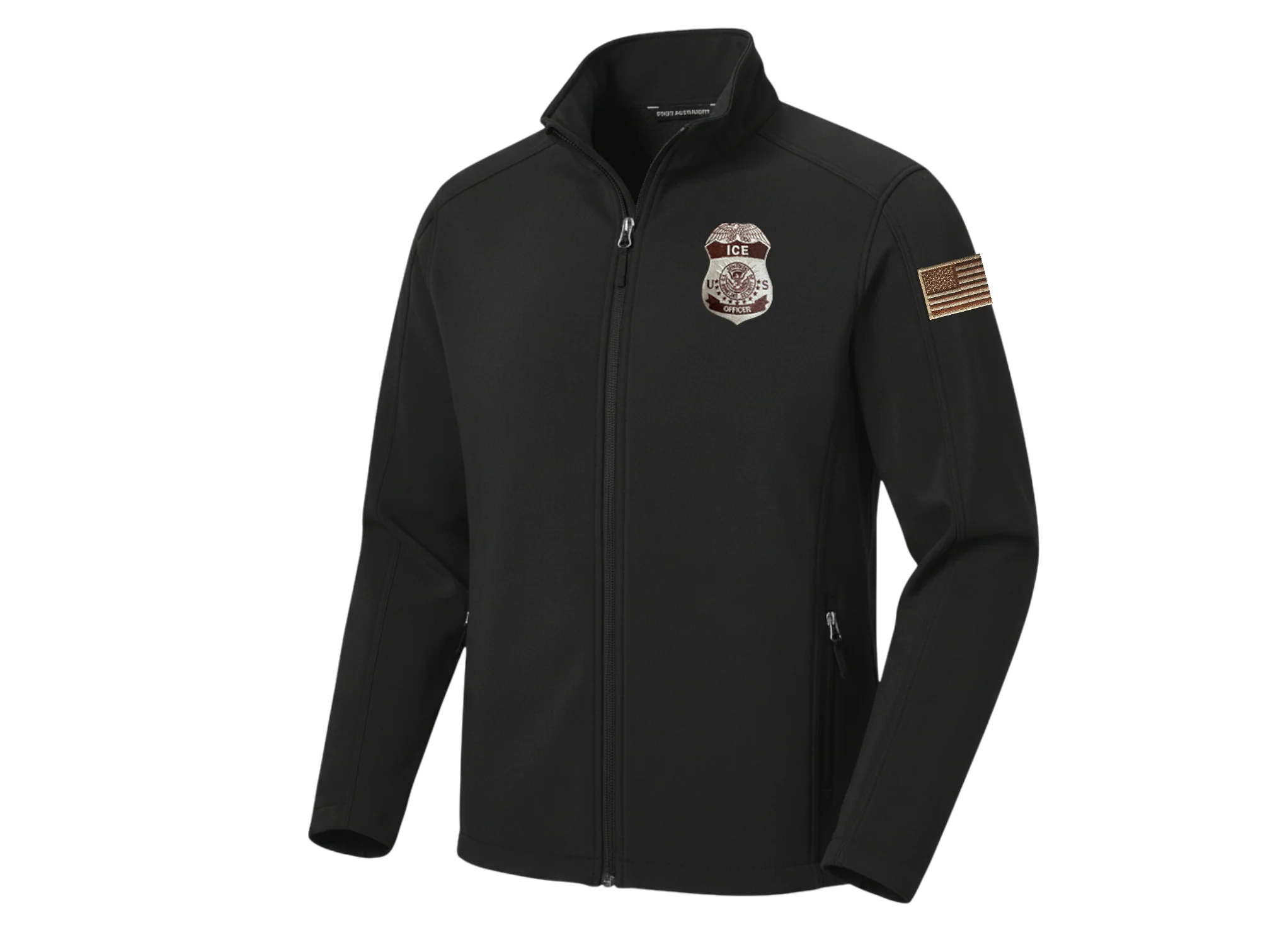 MEN'S ICE OFFICER BADGE SOFT SHELL JACKET-J317 - Image 5