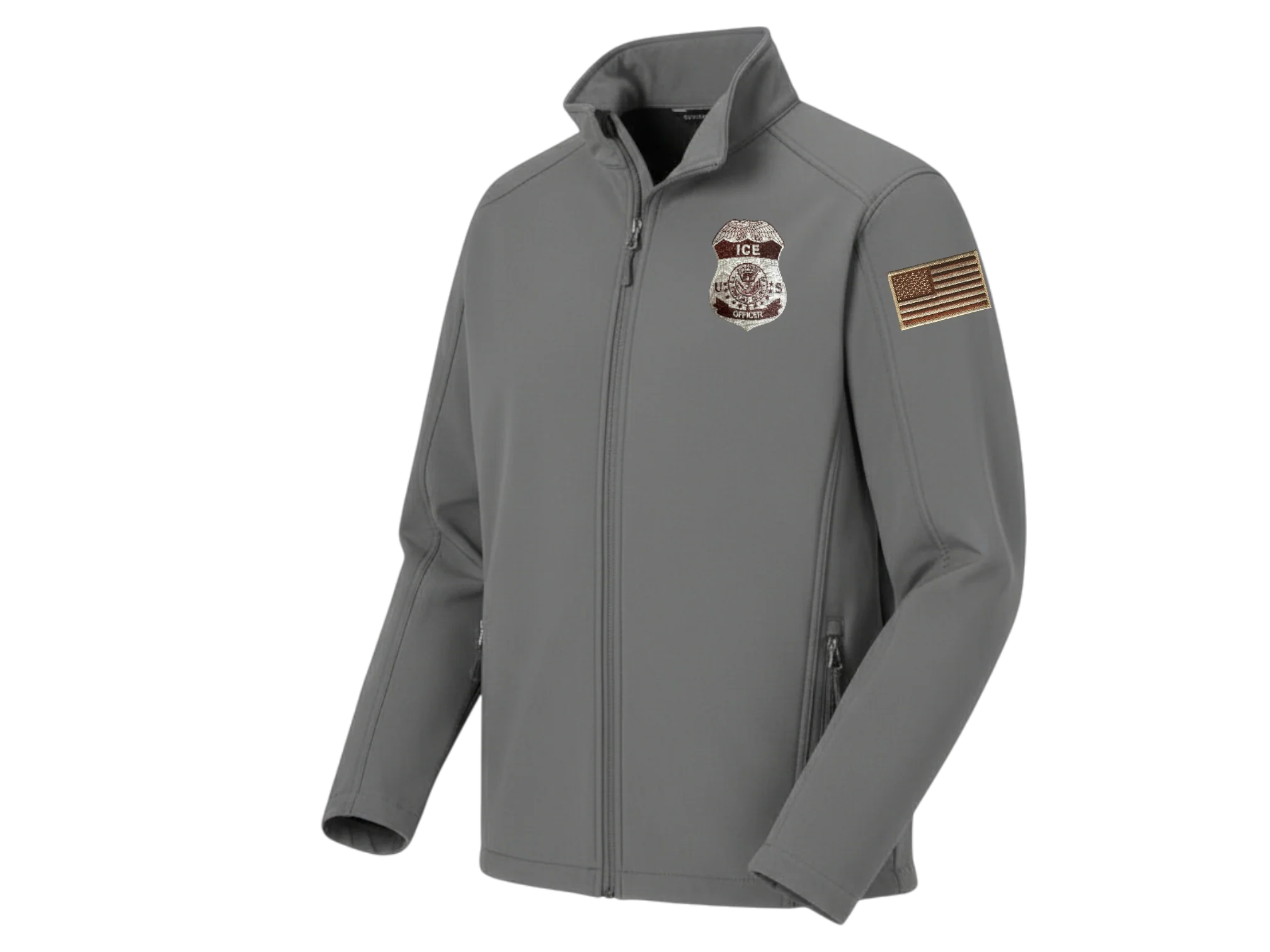 MEN'S ICE OFFICER BADGE SOFT SHELL JACKET-J317 - Image 7