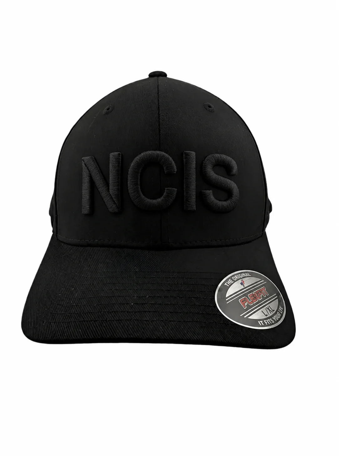 NCIS EMBROIDERED "BLACKOUT" LETTERS FLEXFIT HAT-BLACK - Image 2