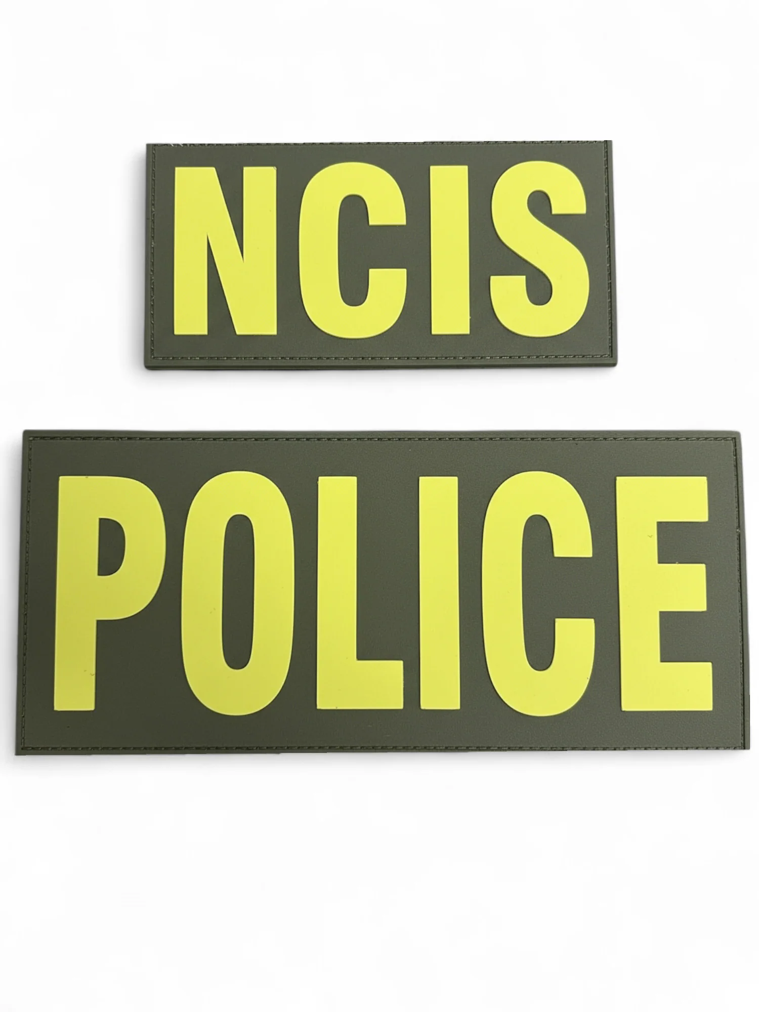 NCIS PVC POLICE PATCH SET-OD GREEN/YELLOW