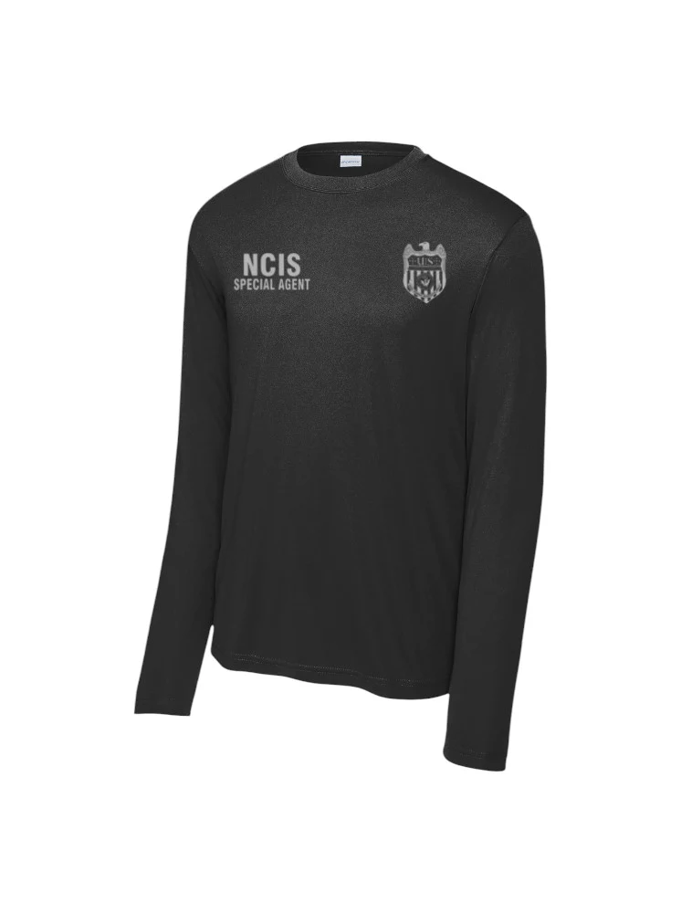 NCIS S/A WICKING LONG SLEEVE SHIRT IN GREY INK-ST350LS - Image 2