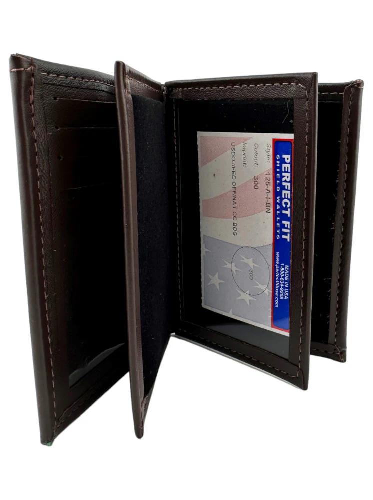BOP BADGE WALLET 125-A USDOJ/FED-BROWN - Image 3