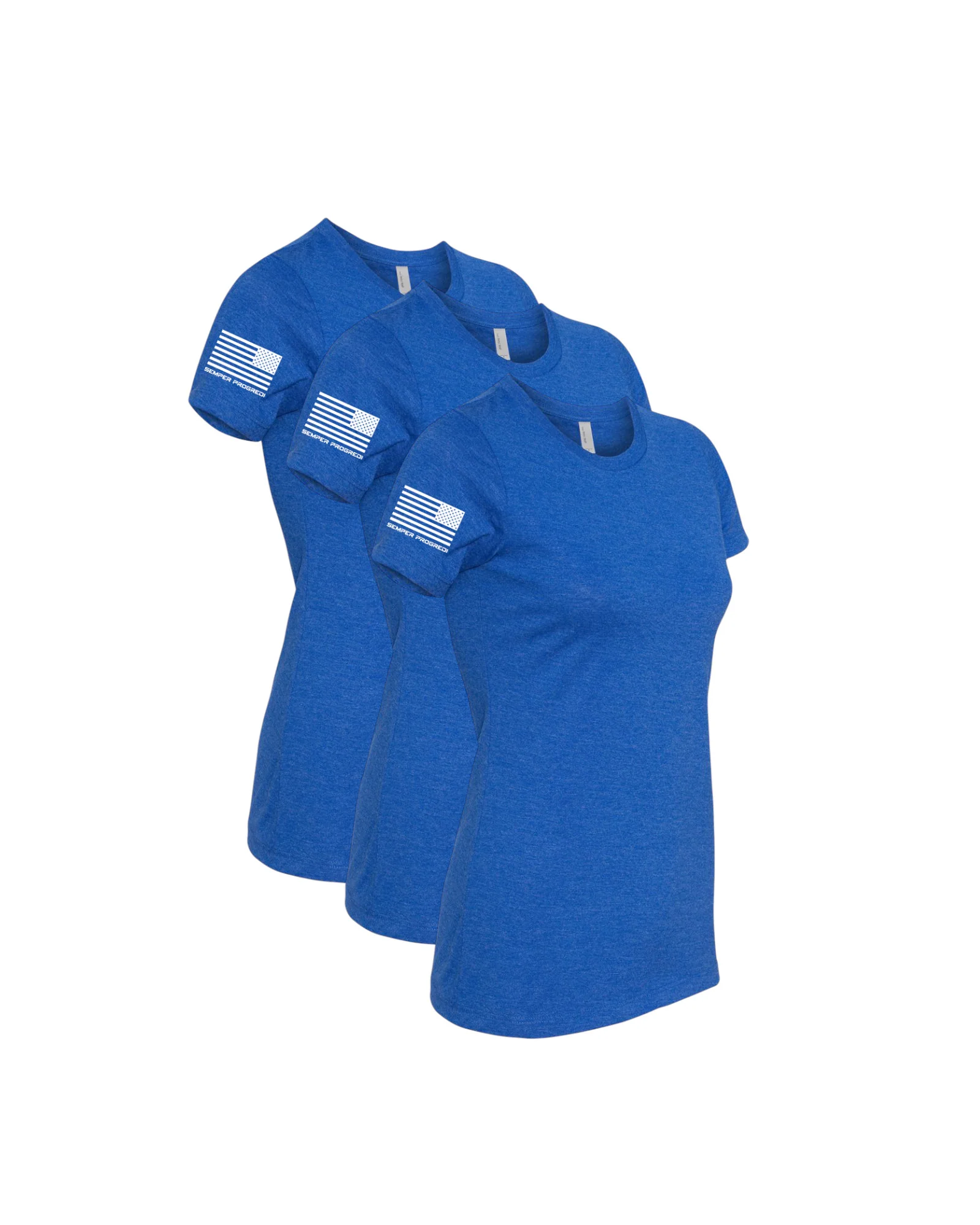 NEXT LEVEL 3 PACK SEMPER PROGREDI REV FLAG LADIES SHIRT-6610 ** FREE PVC PATCH - Image 3