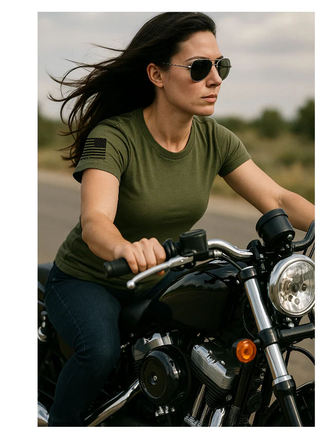 NEXT LEVEL 3 PACK SEMPER PROGREDI REV FLAG LADIES SHIRT-6610 ** FREE PVC PATCH - Image 8
