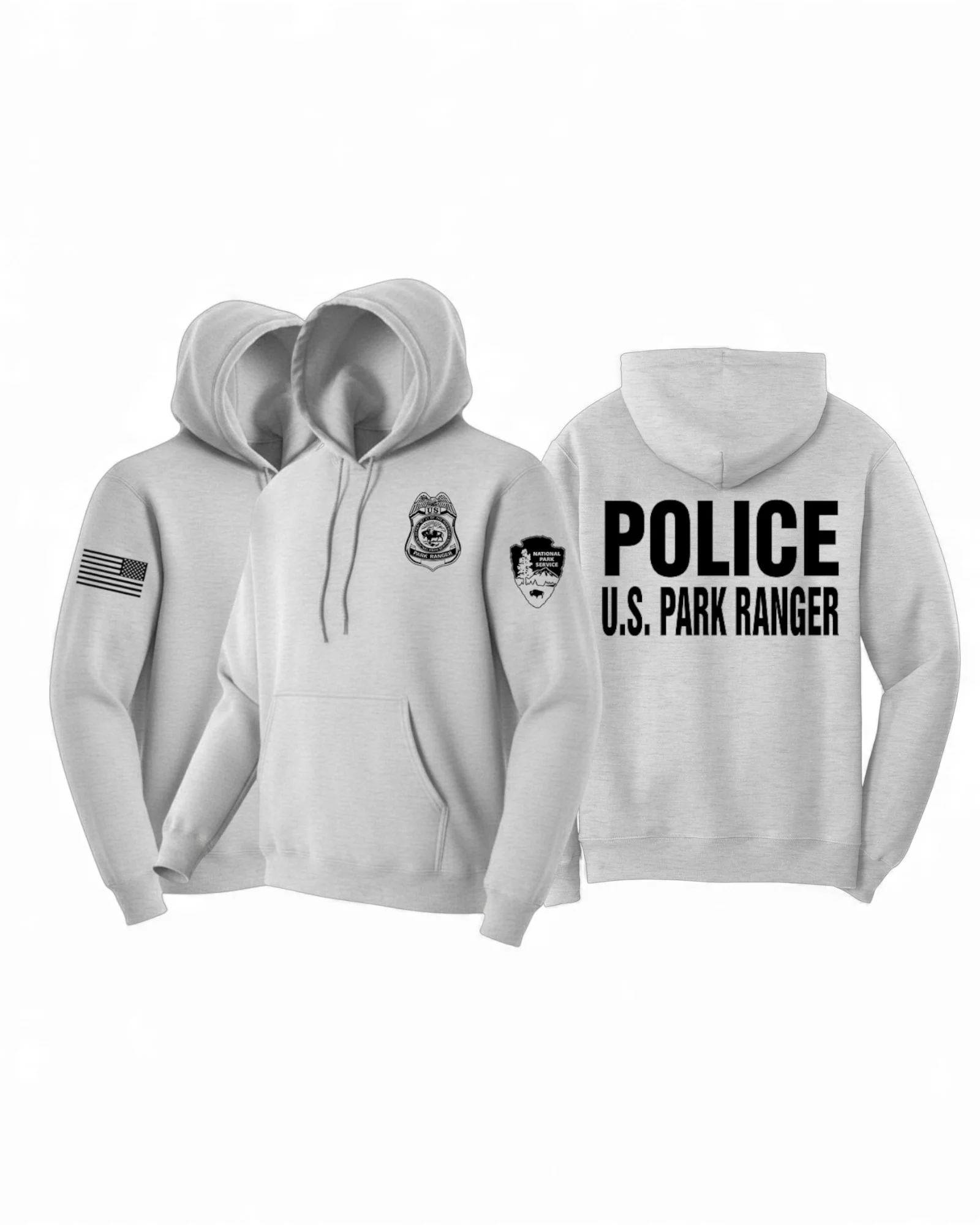 NPS PARK RANGER HOODED SWEATSHIRT 50/50 FLEECE-PC78H