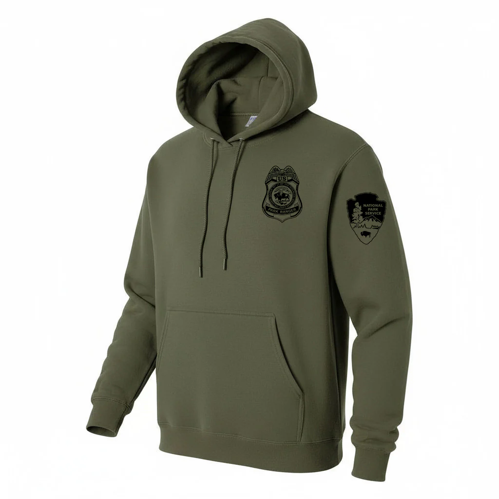 NPS PARK RANGER HOODED SWEATSHIRT 50/50 FLEECE-PC78H - Image 3