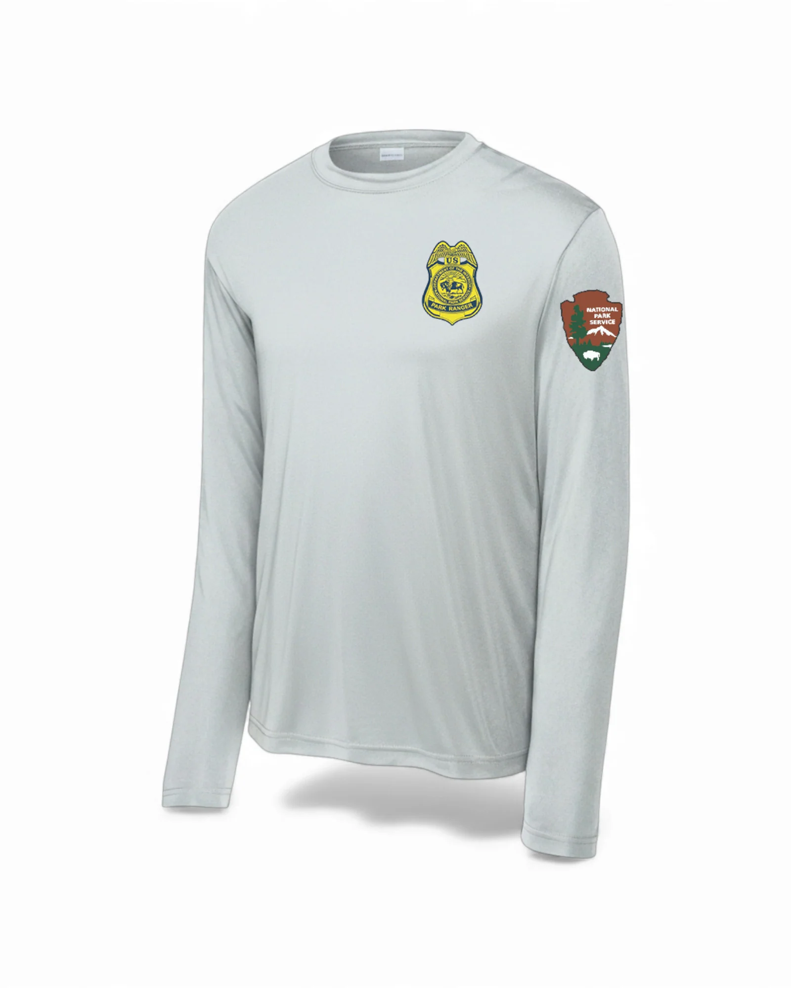 NPS WICKING LONG SLEEVE SHIRT W/ NPS BADGE & ARROWHEAD-ST350LS
