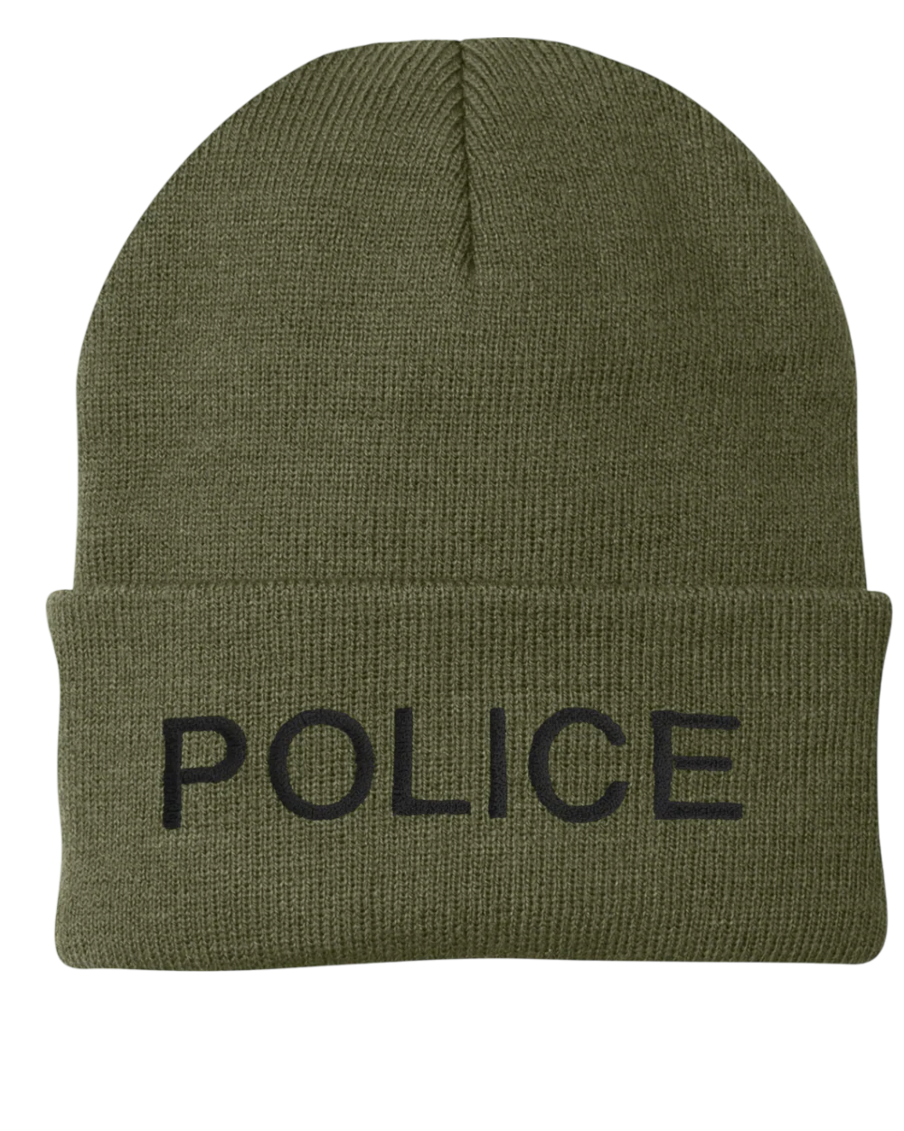 POLICE (LETTERS) ON CUFFED KNIT BEANIE - Image 4