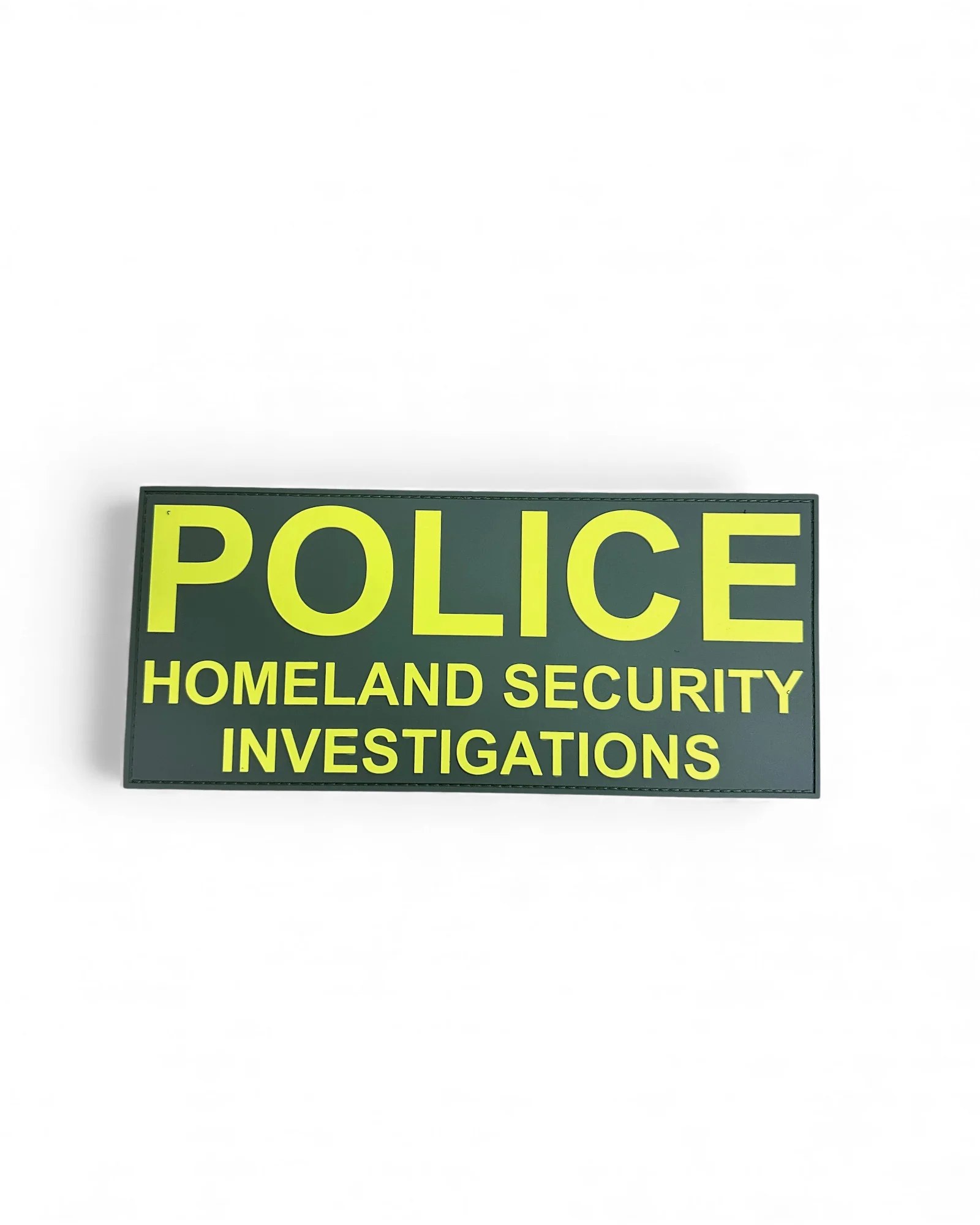 POLICE HSI PVC PATCH BACK PANEL OD/GOLD CLEARANCE