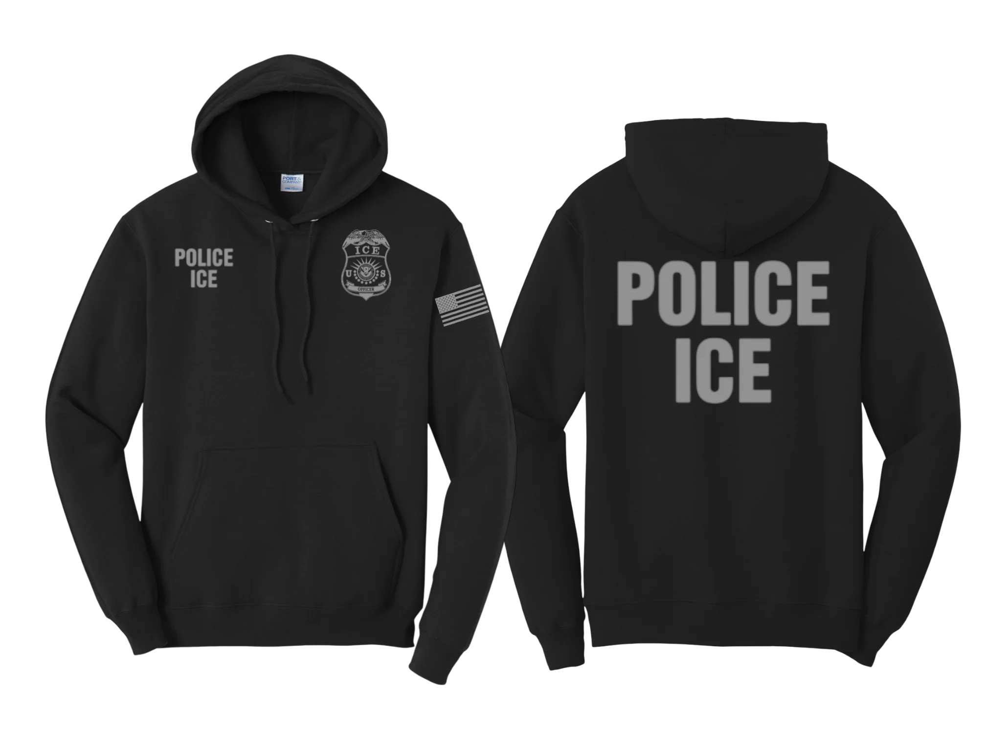 POLICE ICE COTTON HOODIE-PC78H - Image 2