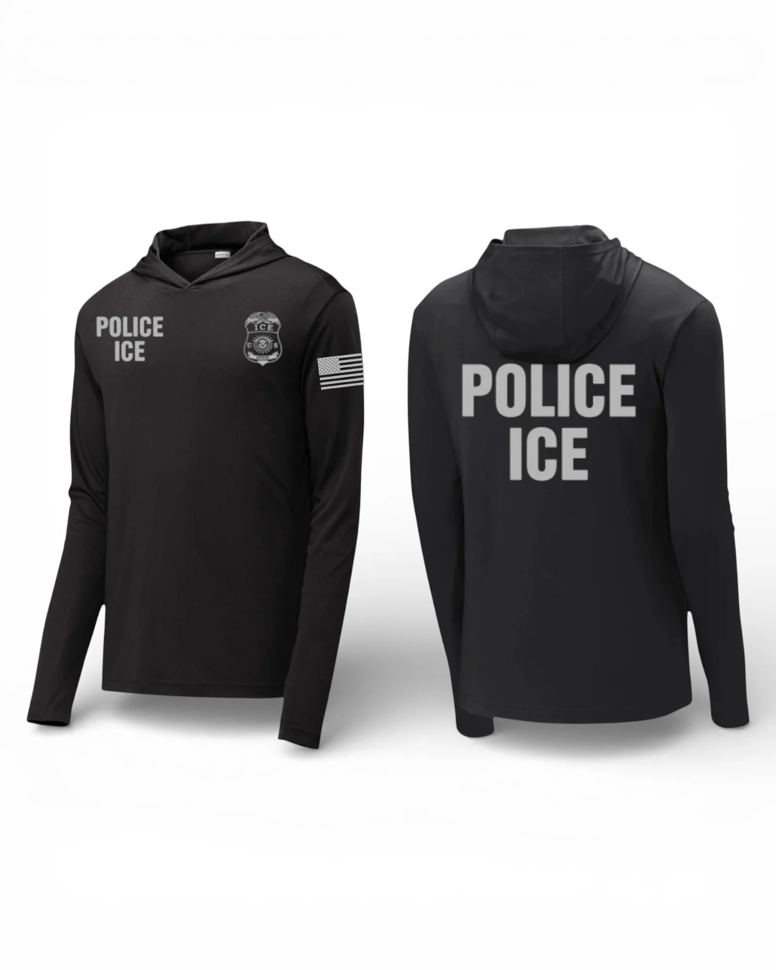 POLICE ICE WICKING HOODED PULLOVER-ST358