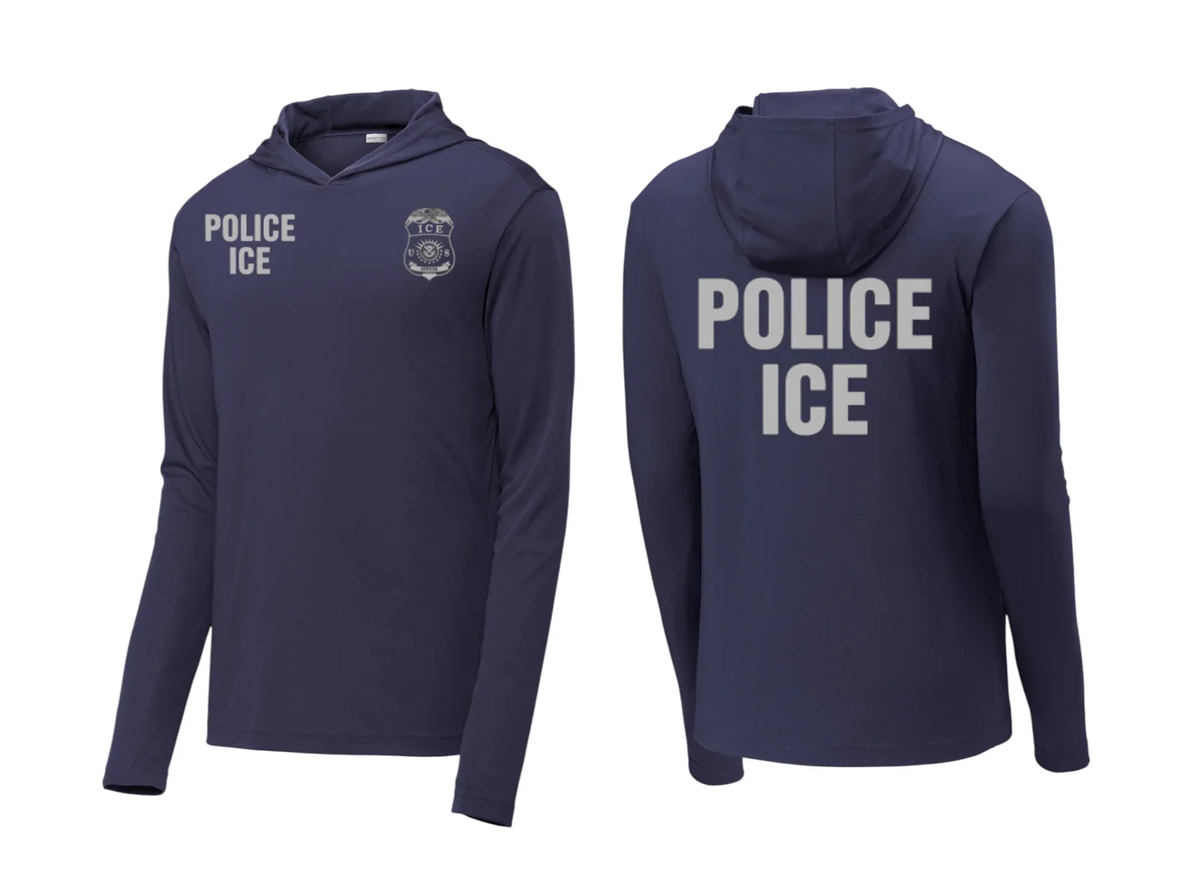 POLICE ICE WICKING HOODED PULLOVER-ST358 - Image 2