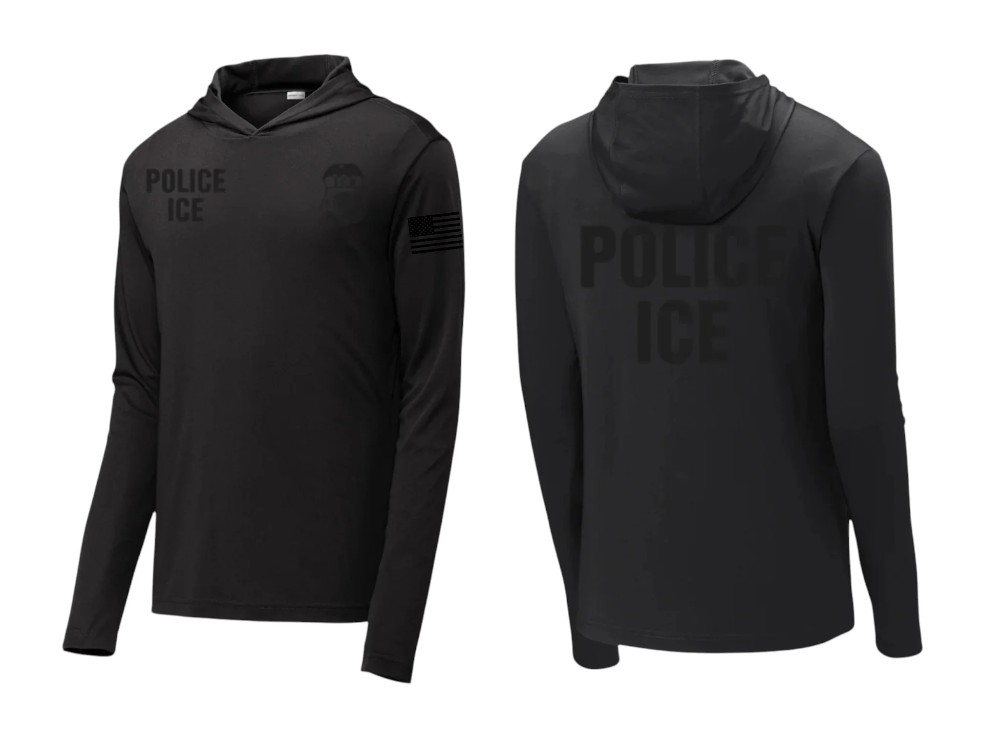 POLICE ICE WICKING HOODED PULLOVER-ST358 - Image 3