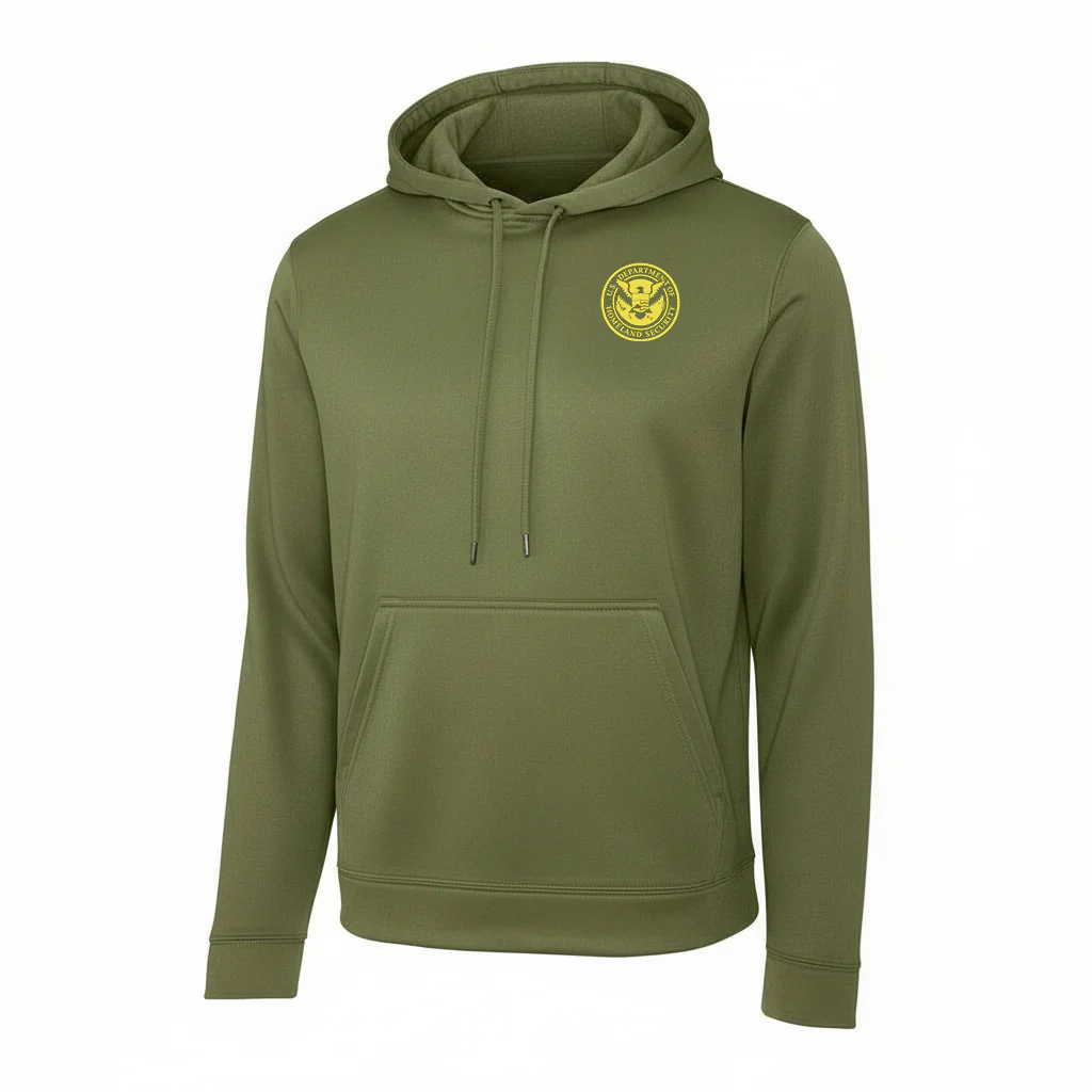 PRINTED DHS SEAL ON WICKING HOODED PULLOVER F244 - Image 12