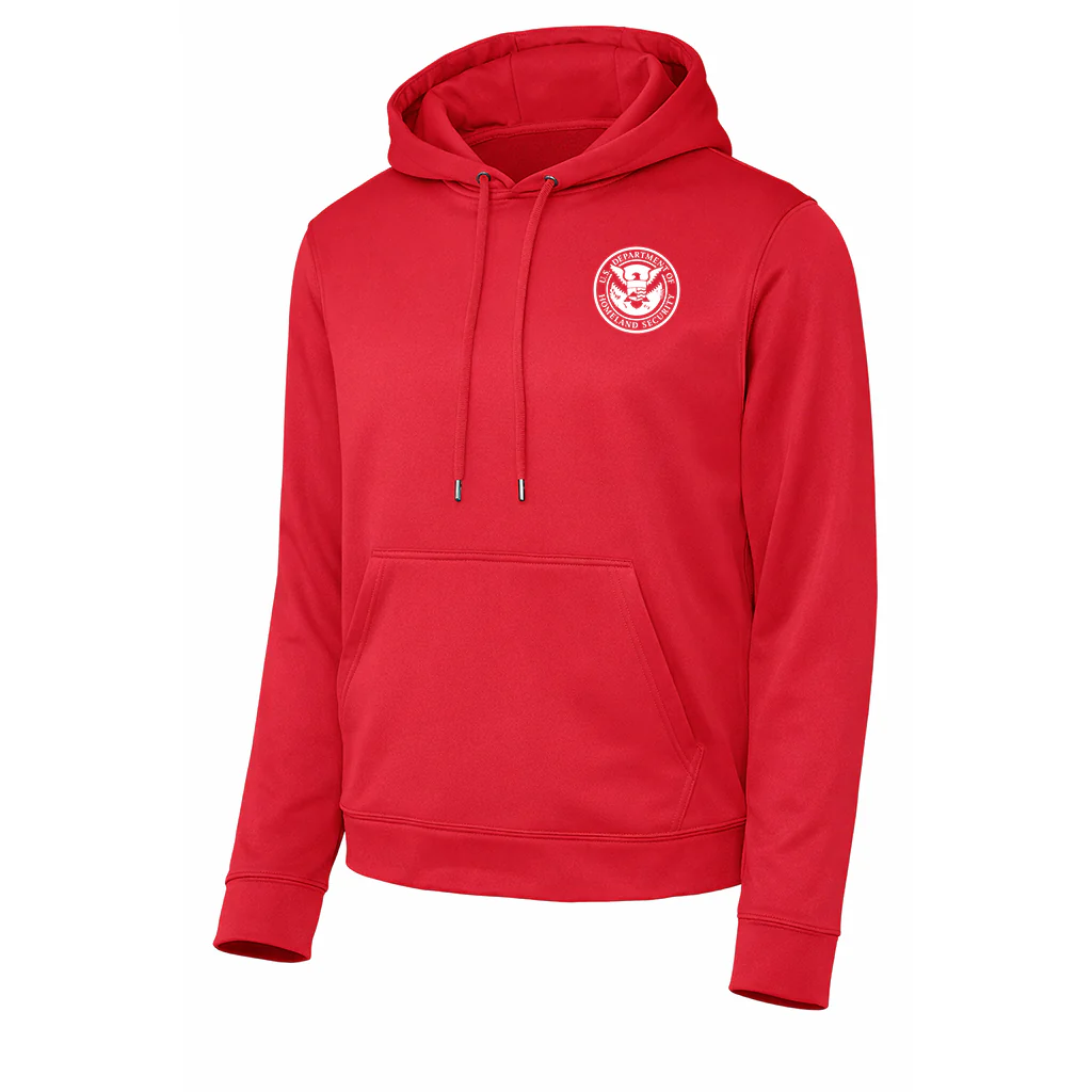 PRINTED DHS SEAL ON WICKING HOODED PULLOVER F244 - Image 14
