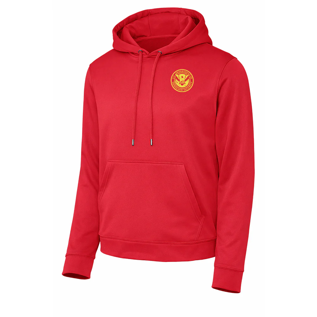 PRINTED DHS SEAL ON WICKING HOODED PULLOVER F244 - Image 16