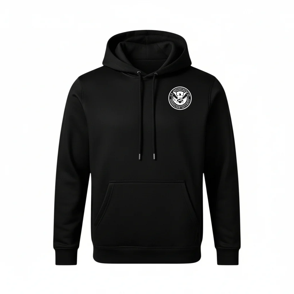 PRINTED DHS SEAL ON WICKING HOODED PULLOVER F244 - Image 3