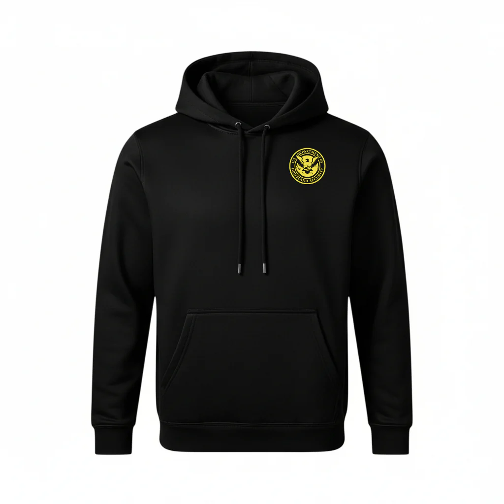 PRINTED DHS SEAL ON WICKING HOODED PULLOVER F244 - Image 4