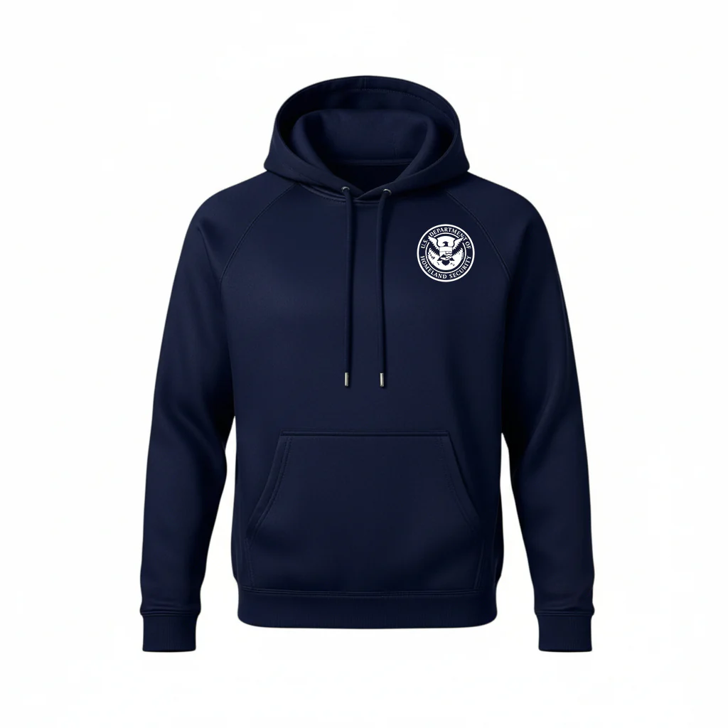 PRINTED DHS SEAL ON WICKING HOODED PULLOVER F244 - Image 6